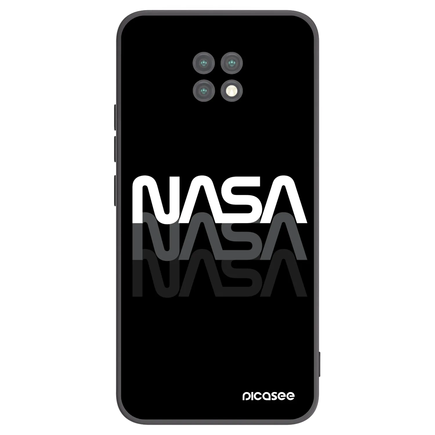 Picasee crna silikonska maskica za Xiaomi Redmi Note 9T - NASA Triple