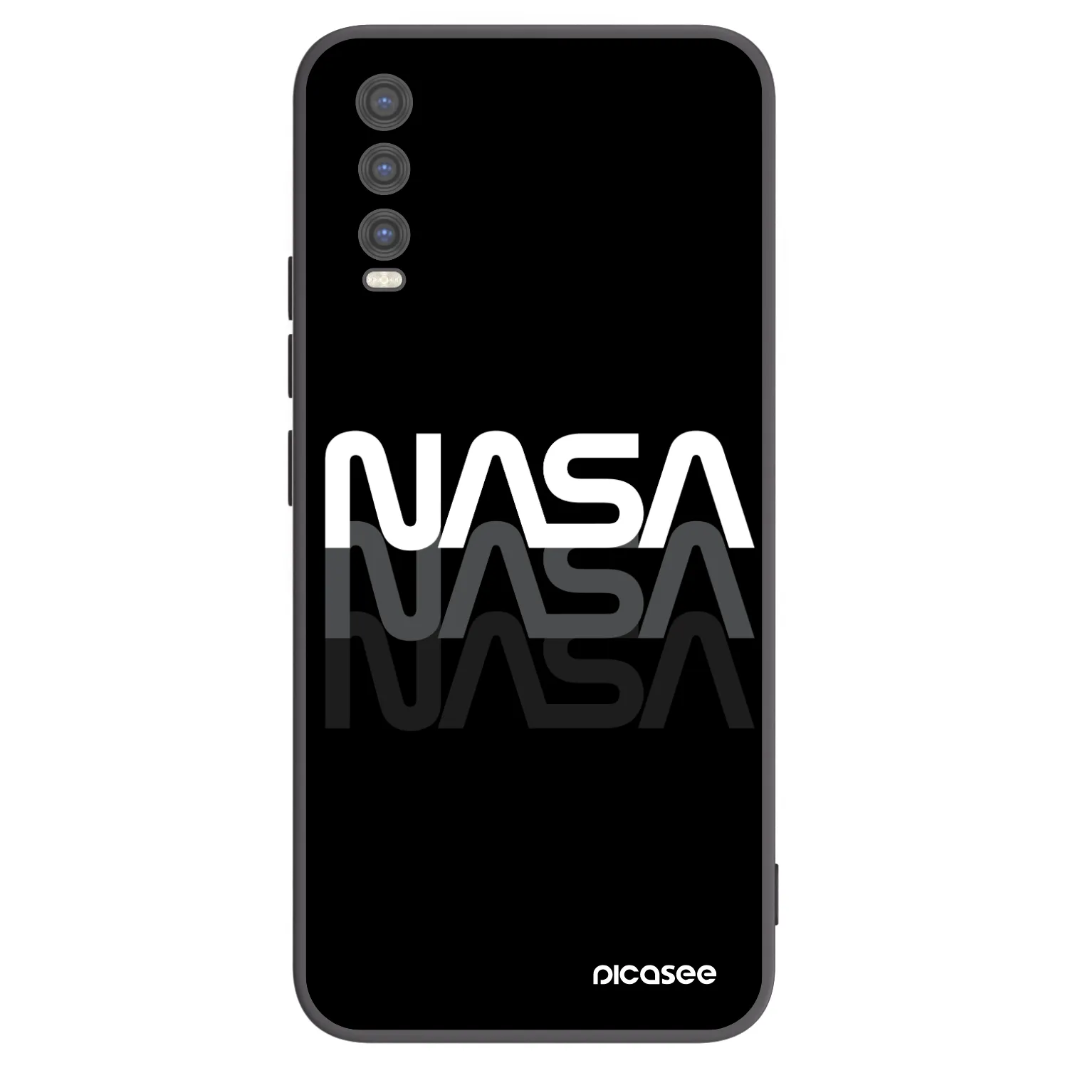 Picasee crna silikonska maskica za Vivo Y20s - NASA Triple