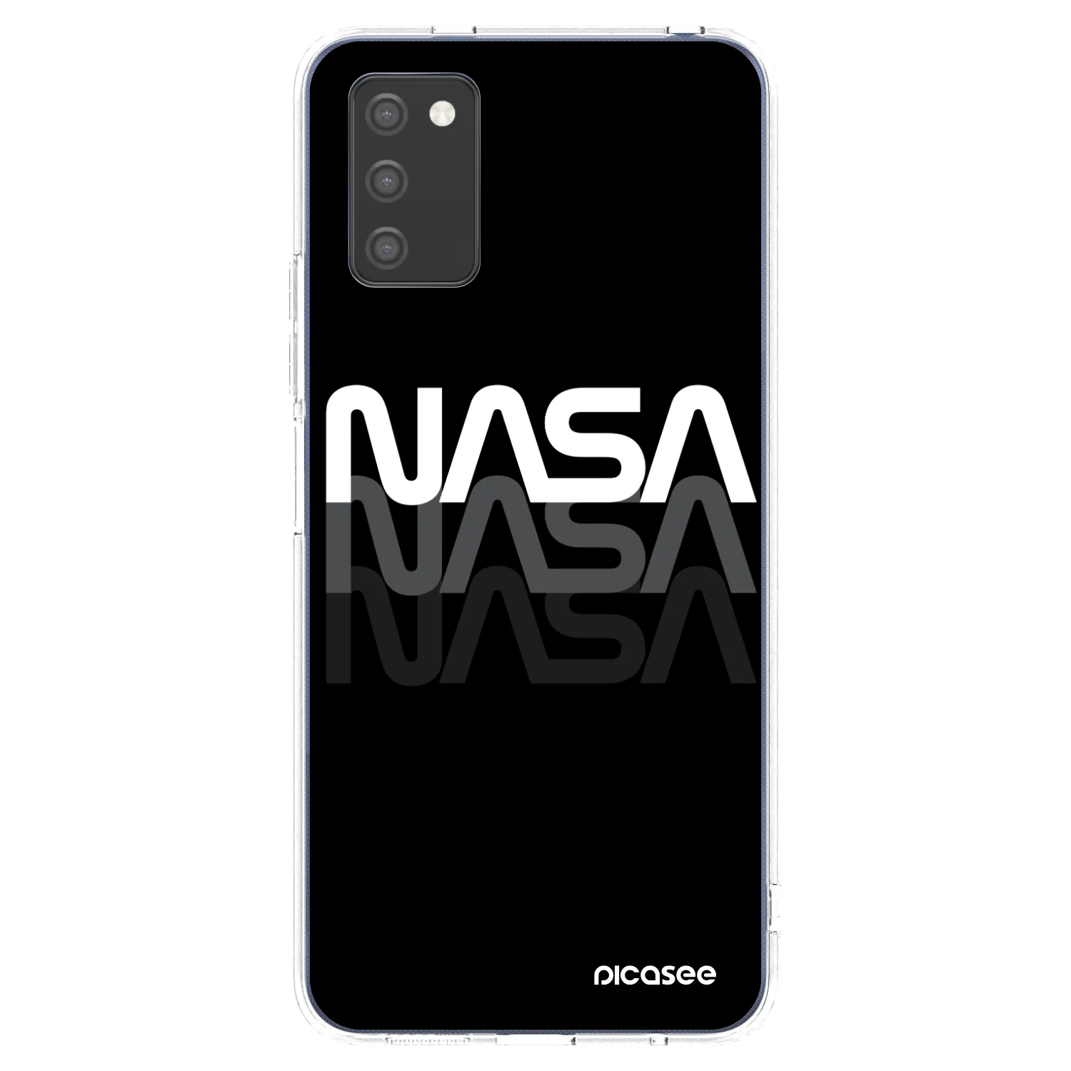 Picasee silikonska prozirna maskica za Samsung Galaxy A03s A037G - NASA Triple