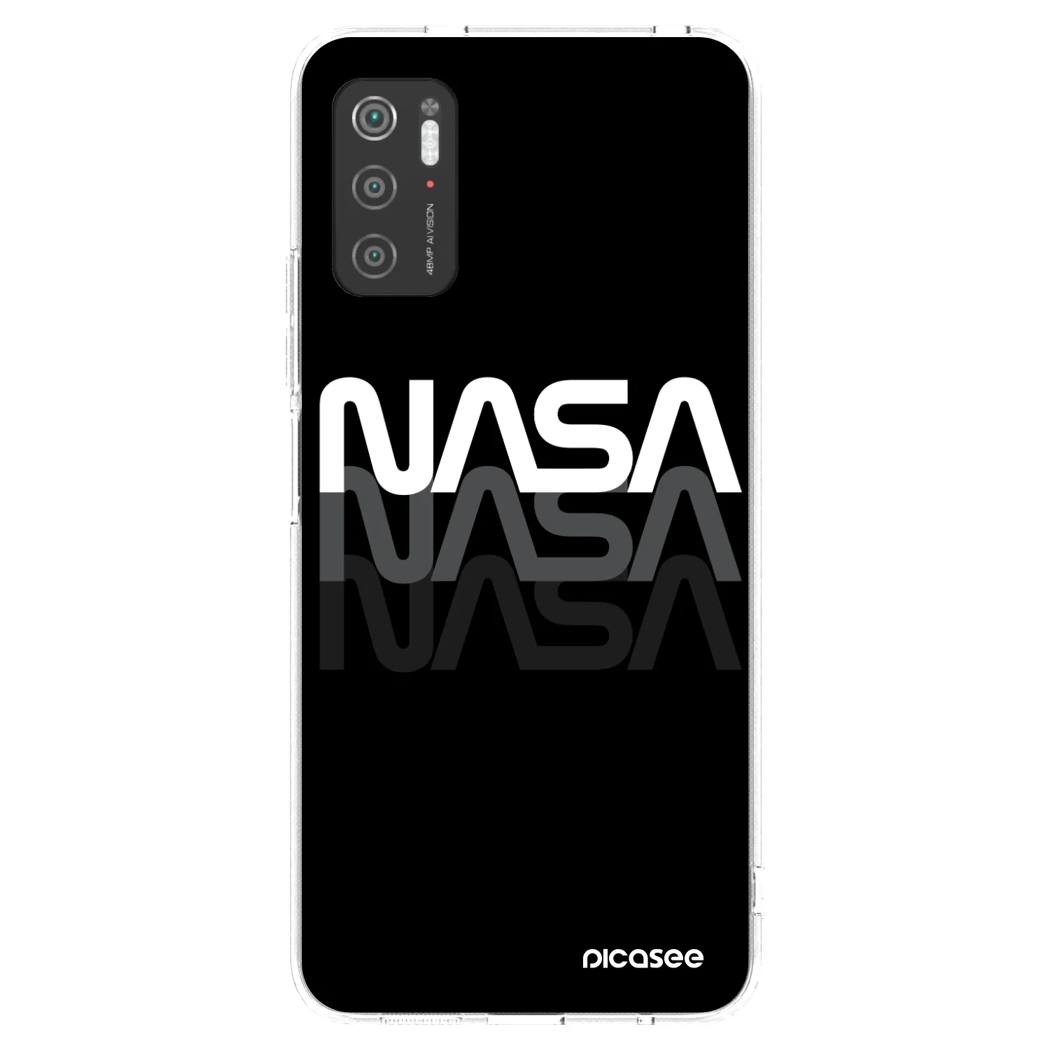 Picasee silikonska prozirna maskica za Xiaomi Poco M3 Pro 5G - NASA Triple