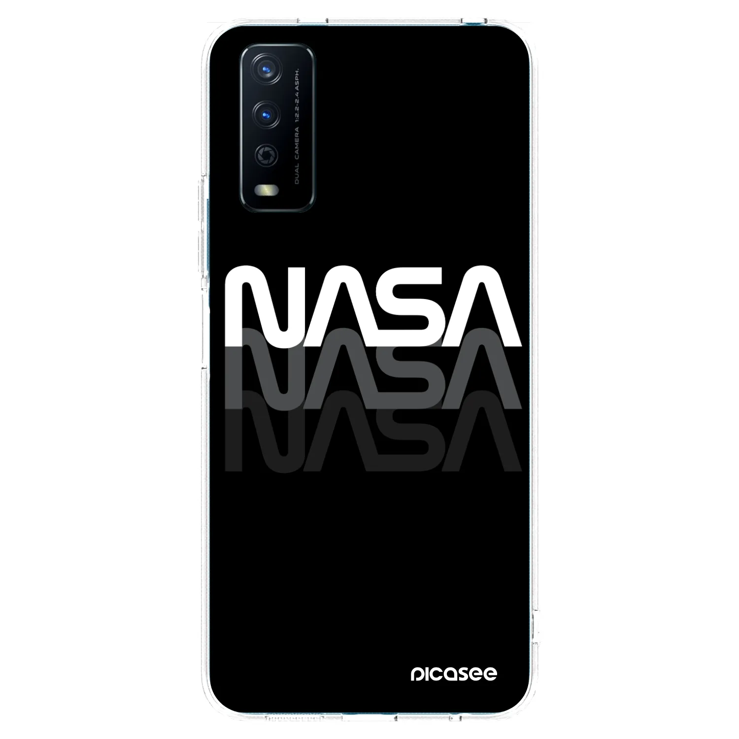 Picasee silikonska prozirna maskica za Vivo Y11s - NASA Triple
