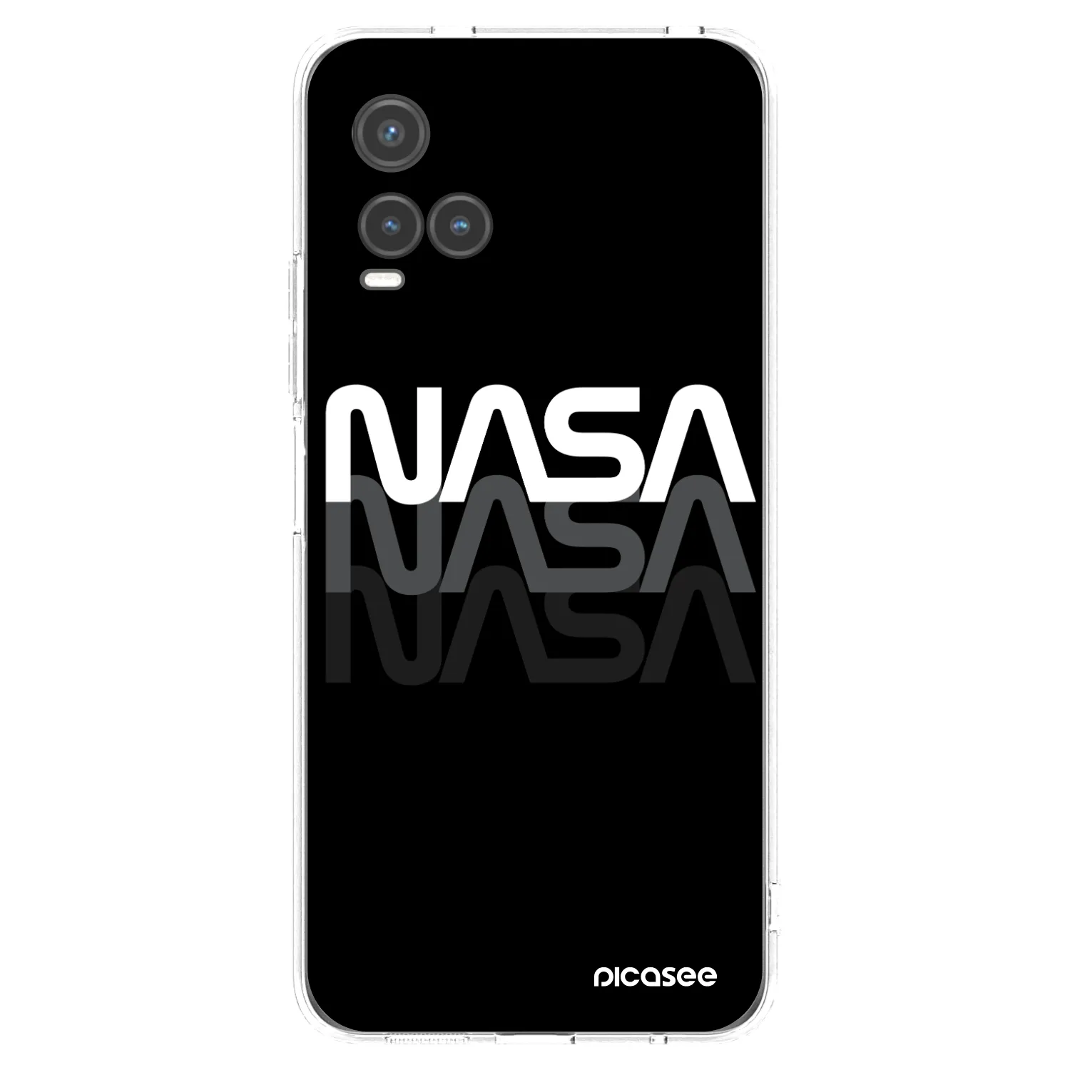 Picasee silikonska prozirna maskica za Vivo Y33s - NASA Triple