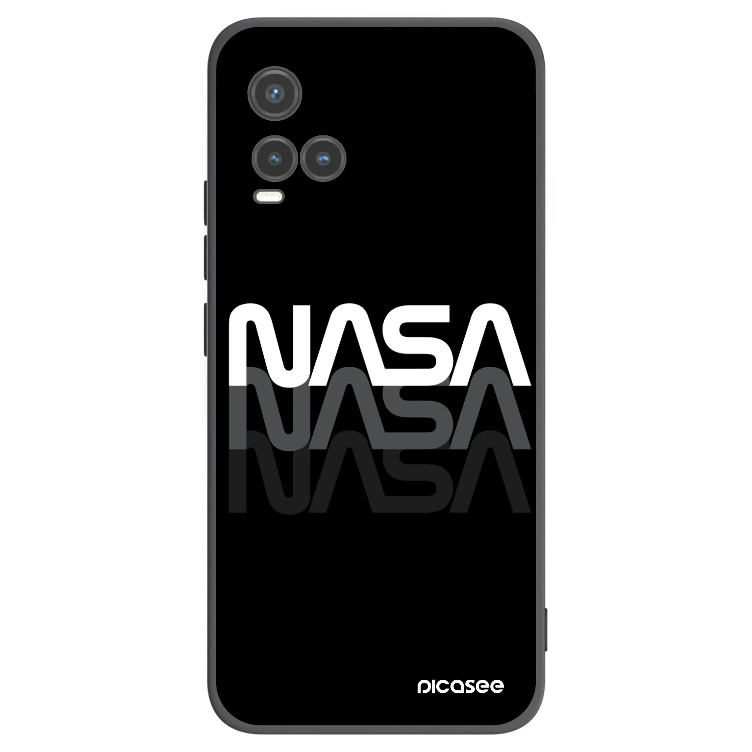 Picasee crna silikonska maskica za Vivo Y33s - NASA Triple