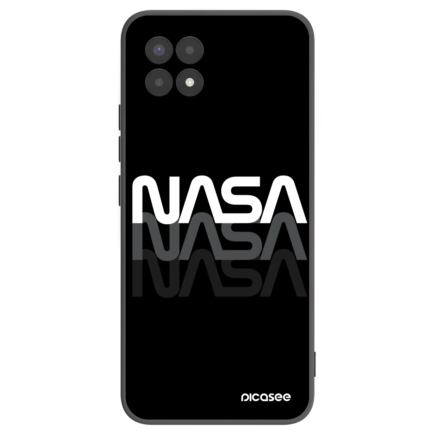 Picasee crna silikonska maskica za Realme 8i - NASA Triple