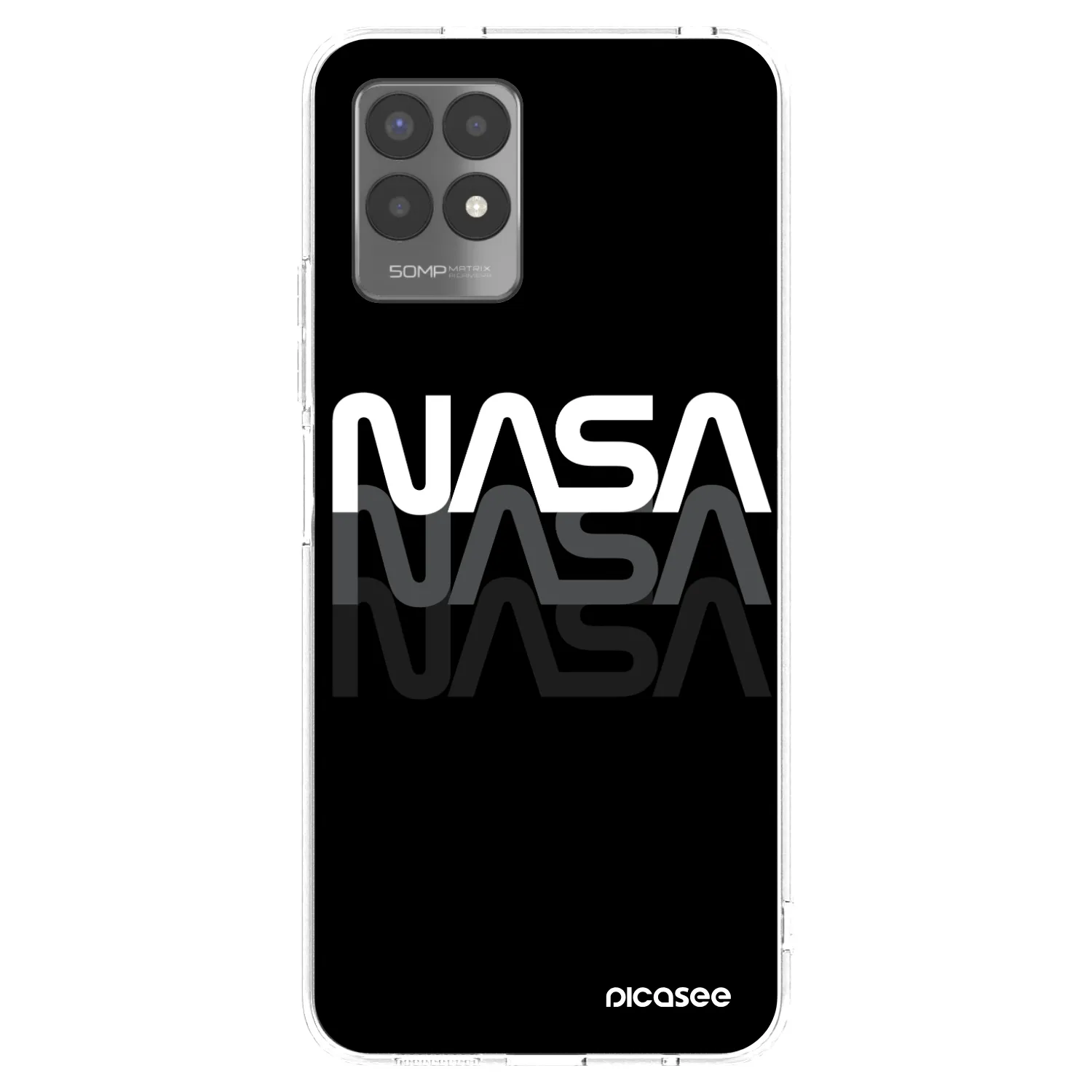 Picasee silikonska prozirna maskica za Realme 8i - NASA Triple