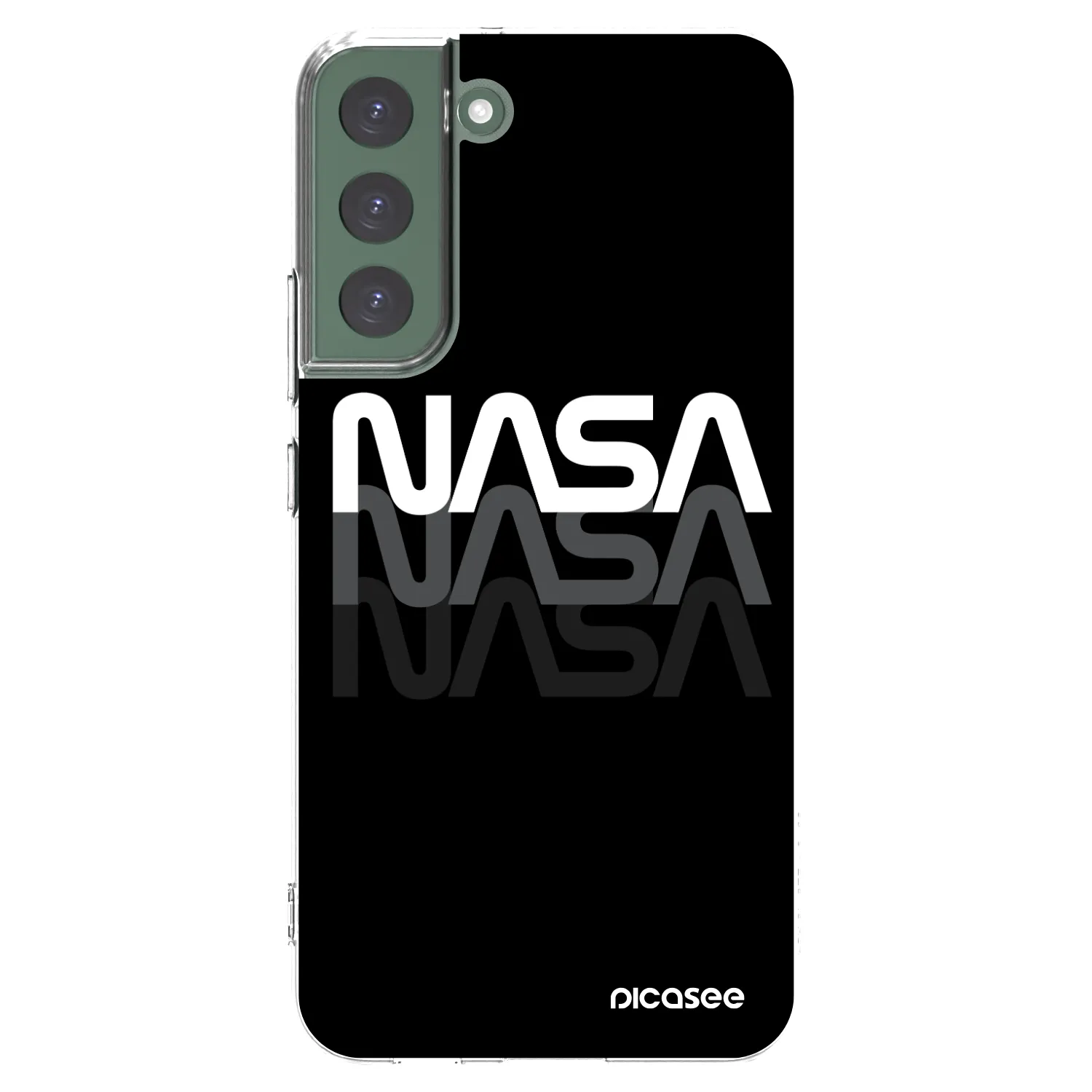 Picasee silikonska prozirna maskica za Samsung Galaxy S22+ 5G - NASA Triple
