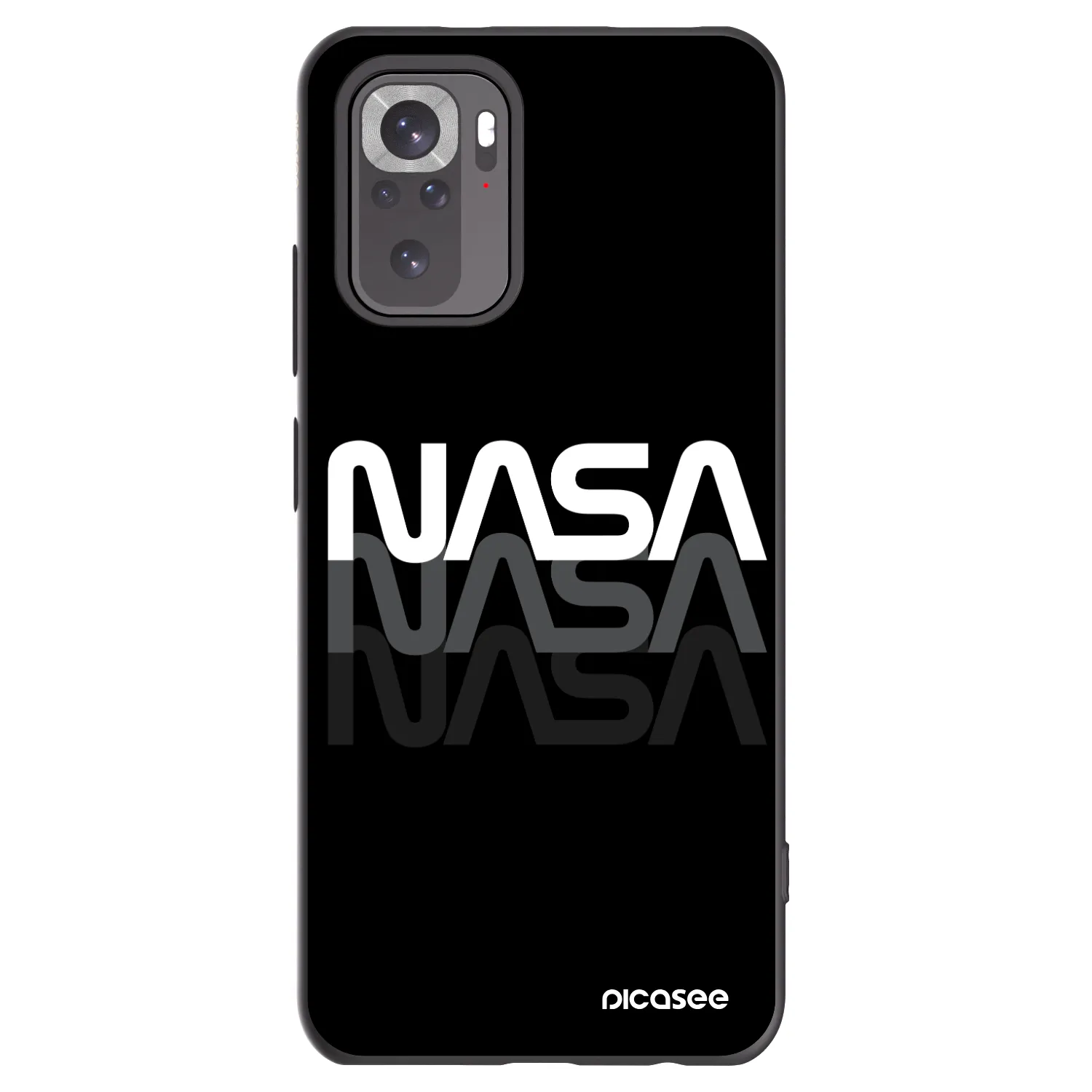 Picasee crna silikonska maskica za Xiaomi Redmi Note 11S 4G - NASA Triple
