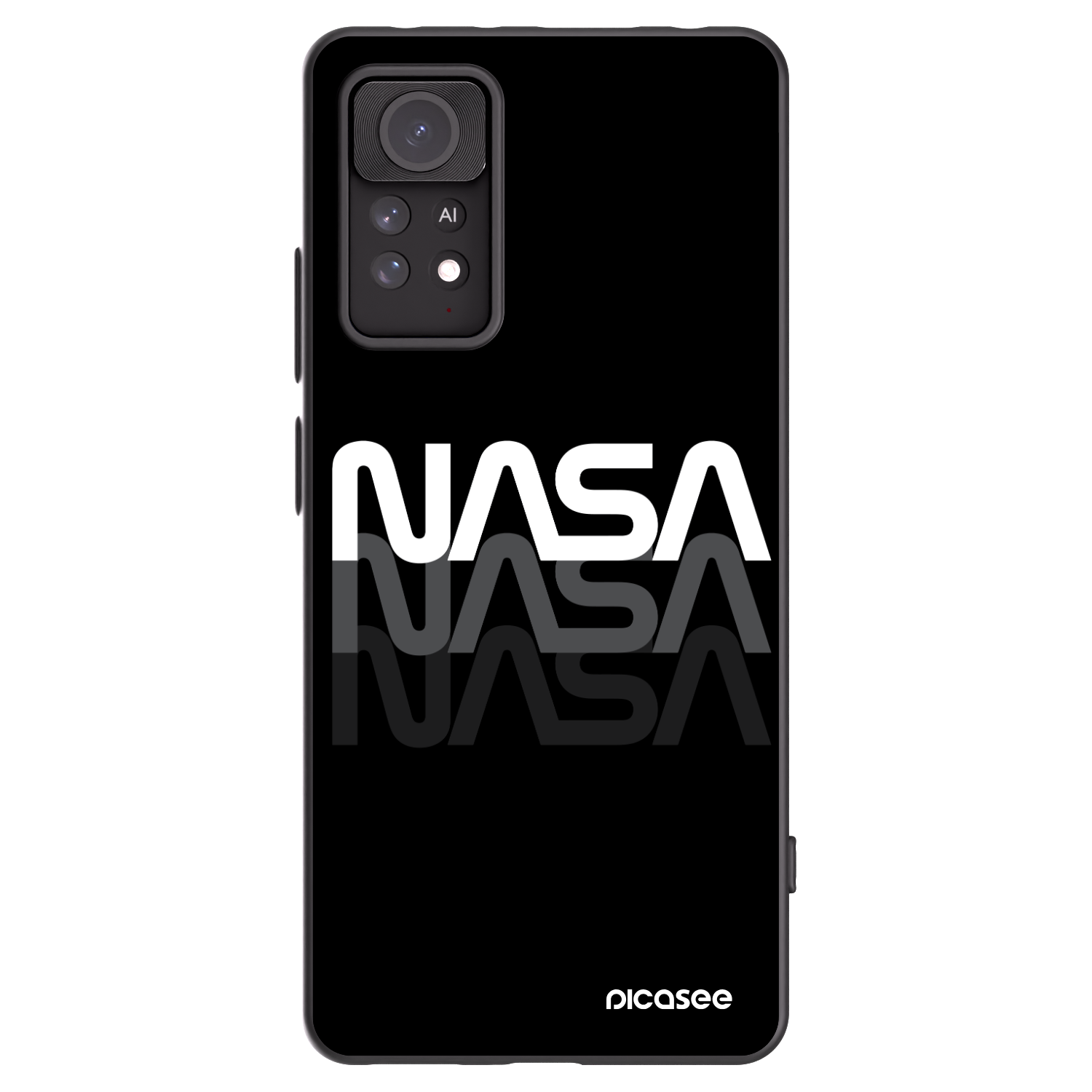 Picasee crna silikonska maskica za Xiaomi Redmi Note 11 Pro - NASA Triple