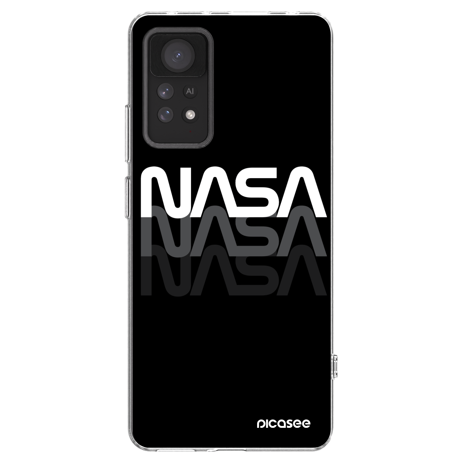 Picasee silikonska prozirna maskica za Xiaomi Redmi Note 11 Pro - NASA Triple