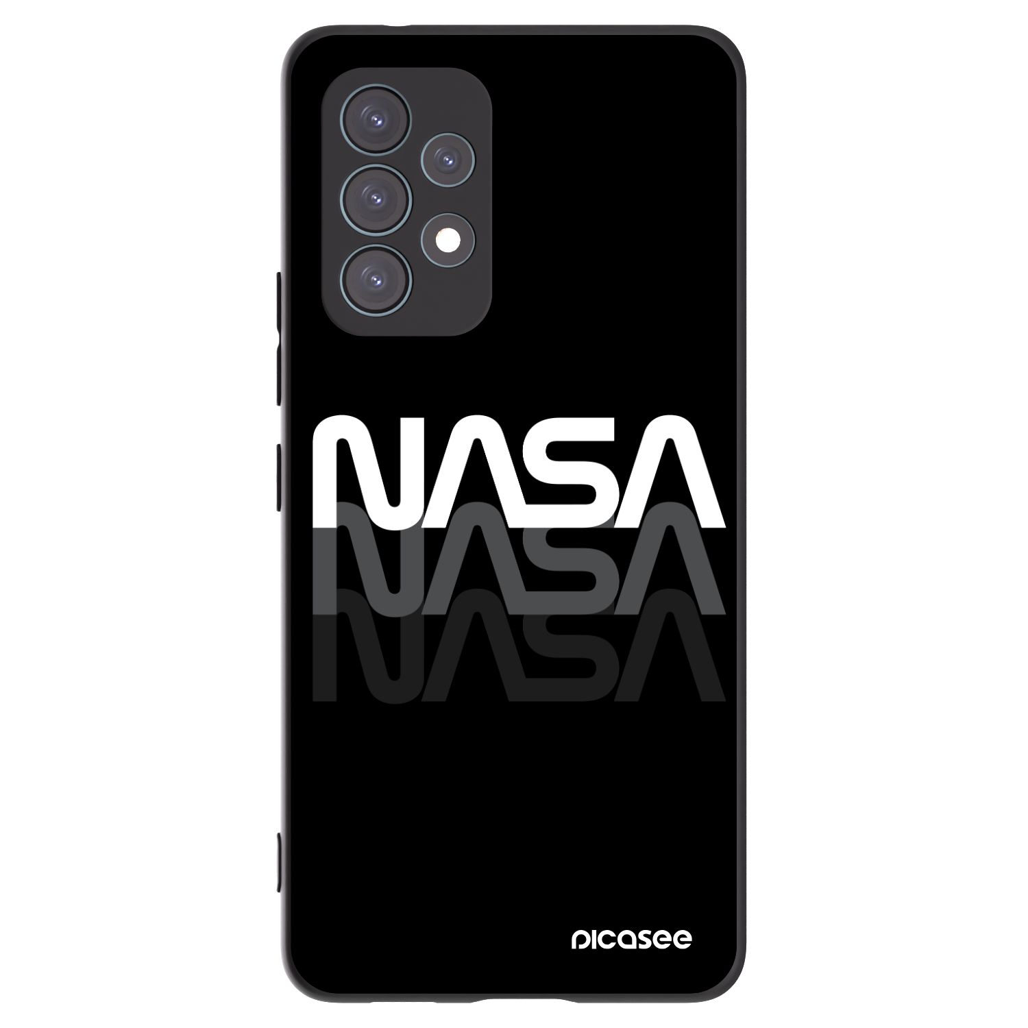 Picasee crna silikonska maskica za Samsung Galaxy A53 5G A536 - NASA Triple