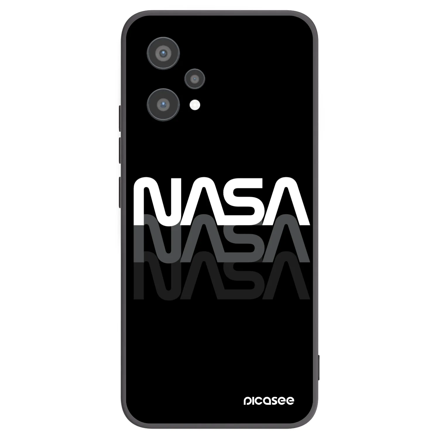 Picasee crna silikonska maskica za Realme 9 Pro 5G - NASA Triple