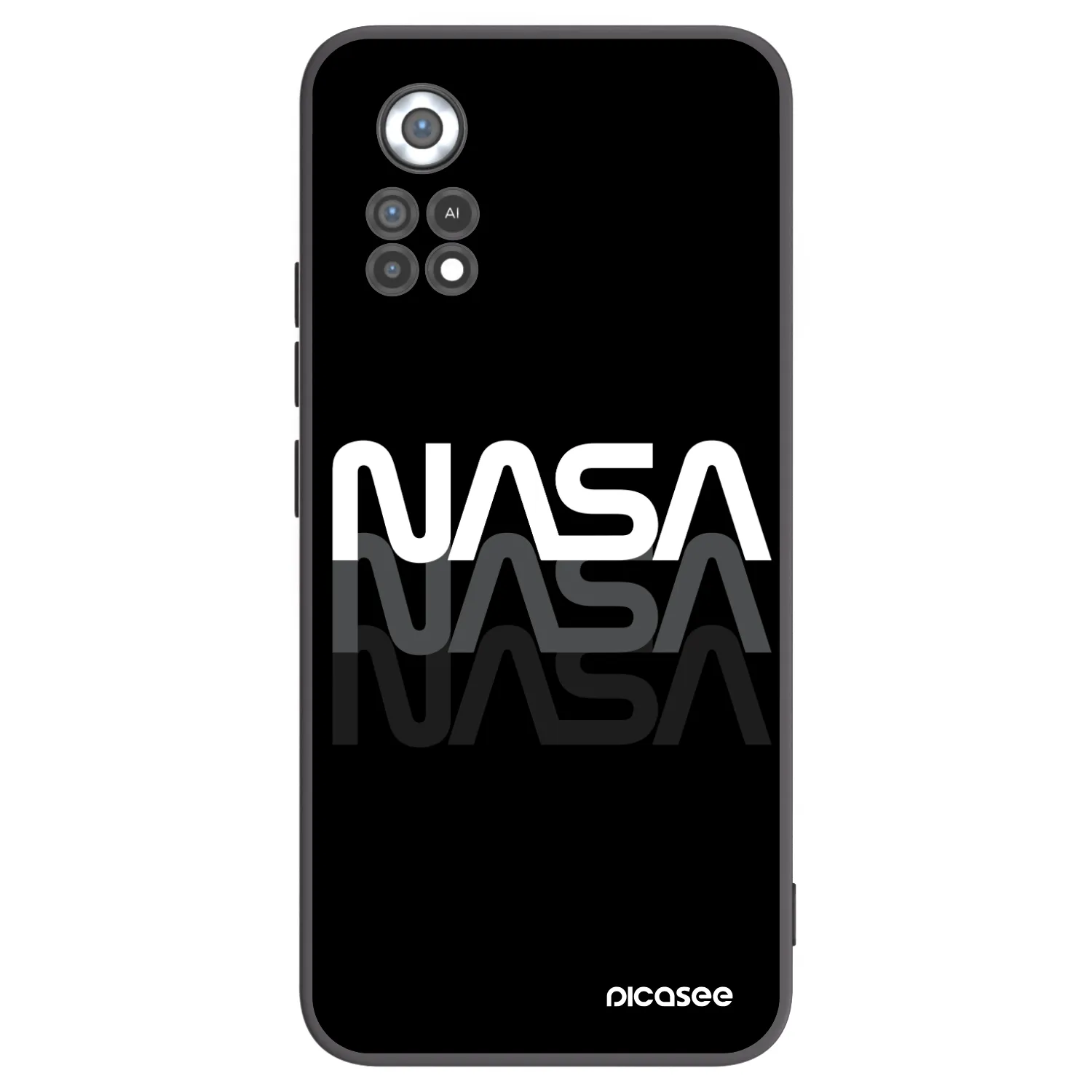 Picasee crna silikonska maskica za Xiaomi Poco X4 Pro 5G - NASA Triple