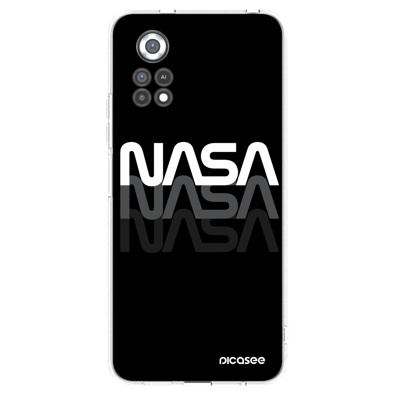 Picasee silikonska prozirna maskica za Xiaomi Poco X4 Pro 5G - NASA Triple