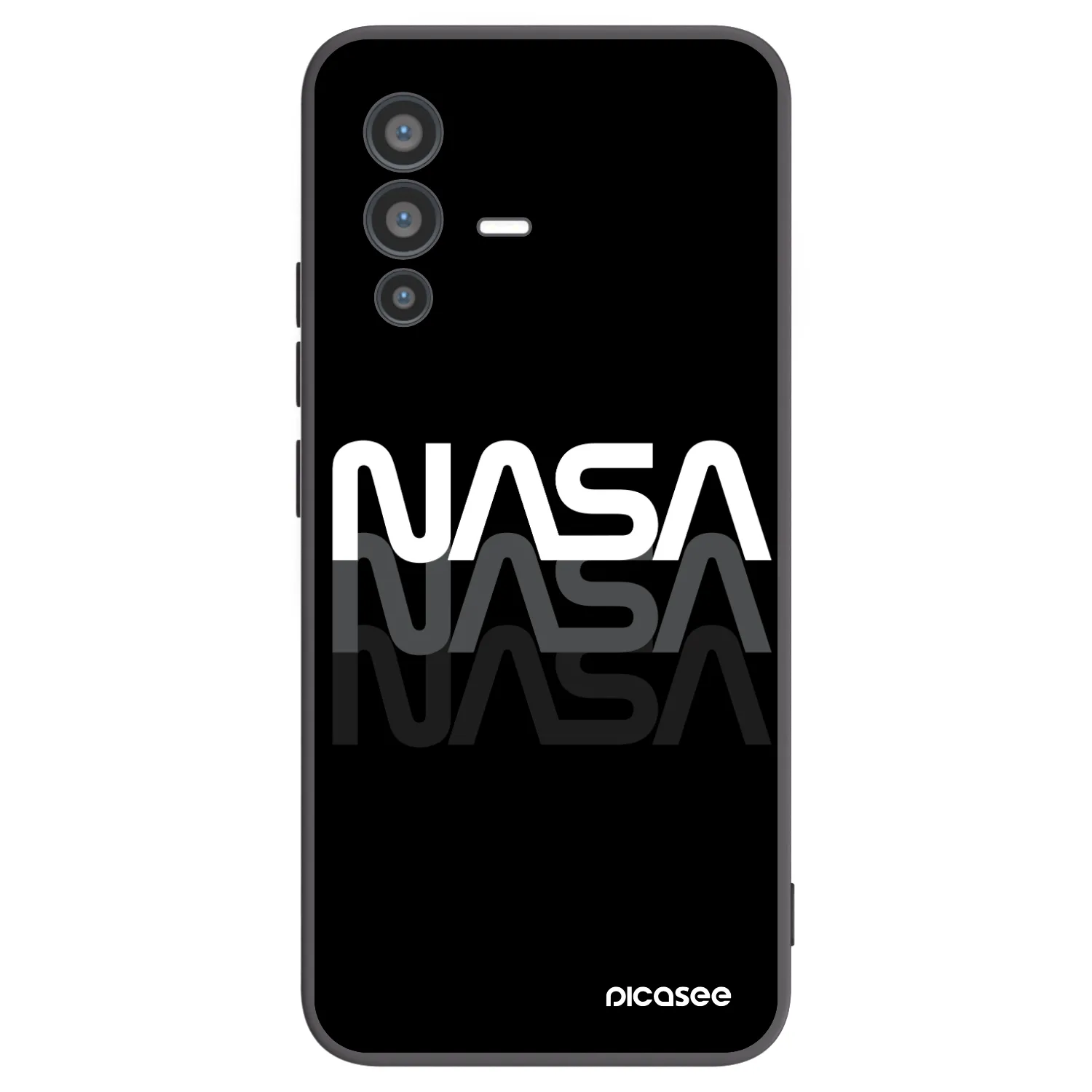Picasee crna silikonska maskica za Vivo V23 5G - NASA Triple