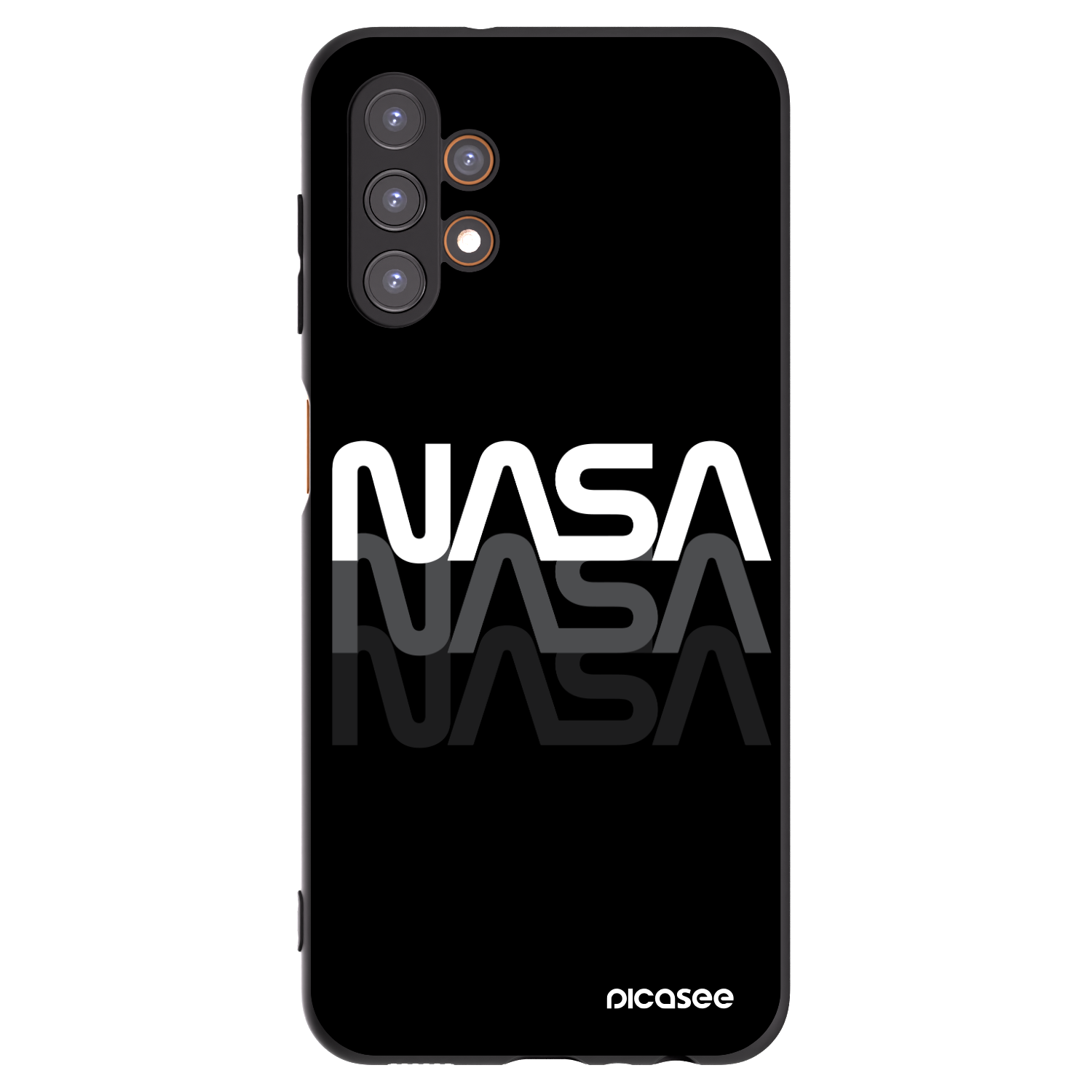 Picasee crna silikonska maskica za Samsung Galaxy A13 4G A135 - NASA Triple