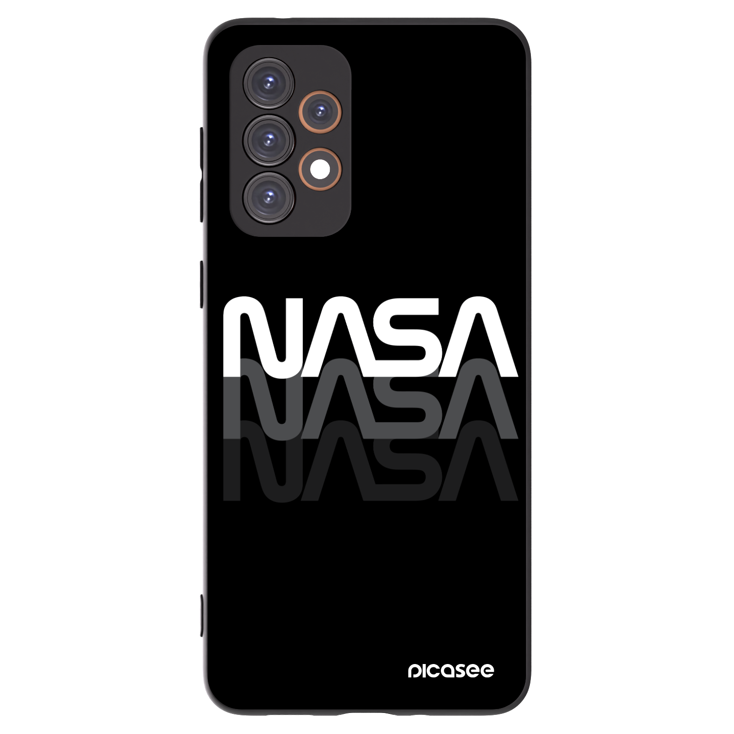Picasee crna silikonska maskica za Samsung Galaxy A33 5G A336 - NASA Triple