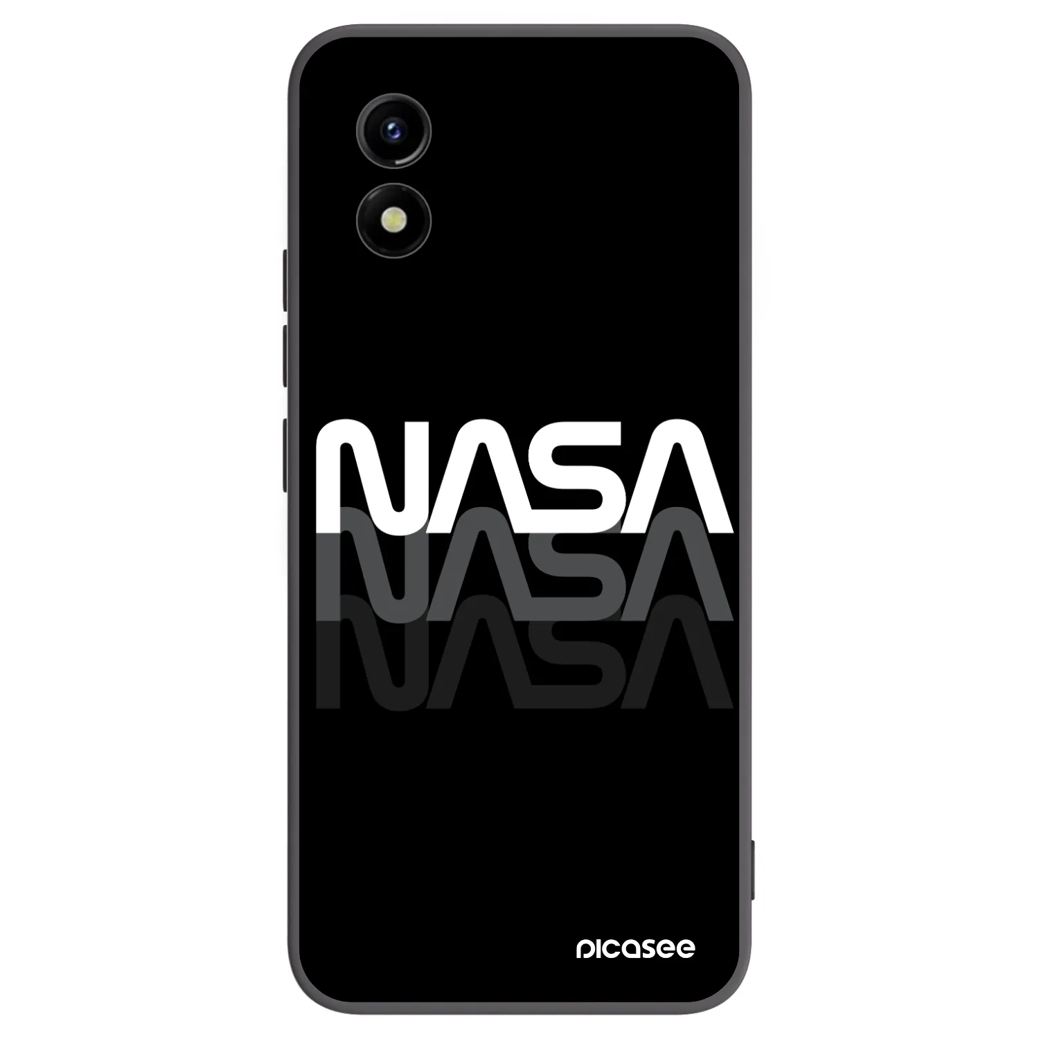 Picasee crna silikonska maskica za Vivo Y01 - NASA Triple