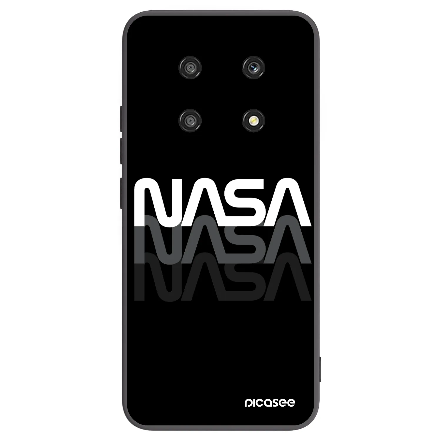 Picasee crna silikonska maskica za Honor Magic4 Lite 5G - NASA Triple