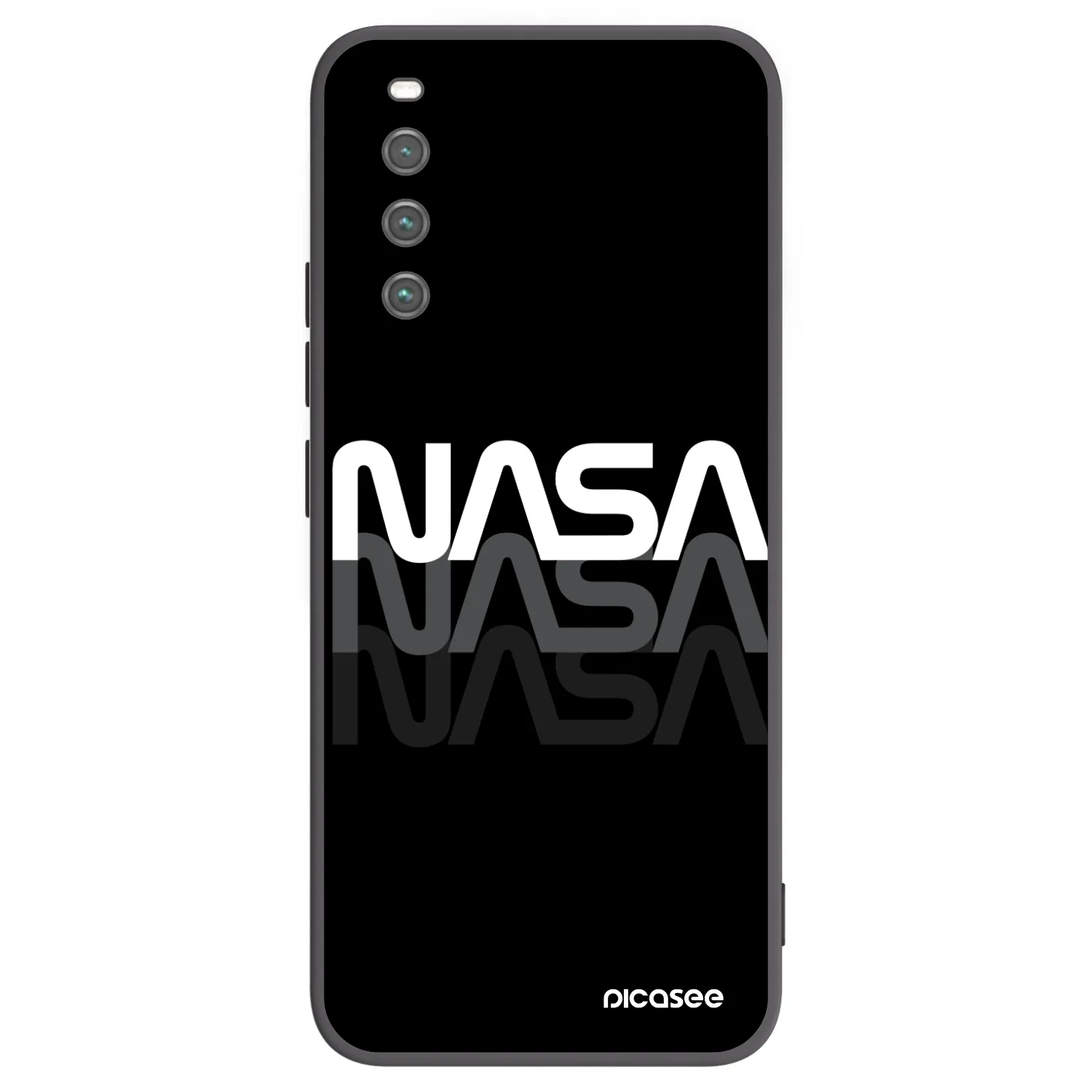 Picasee crna silikonska maskica za Sony Xperia 10 IV 5G - NASA Triple