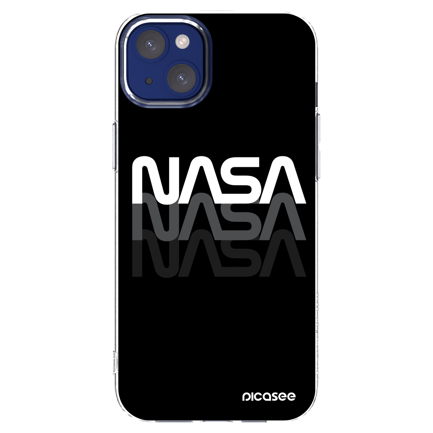 Picasee silikonska prozirna maskica za Apple iPhone 14 Plus - NASA Triple