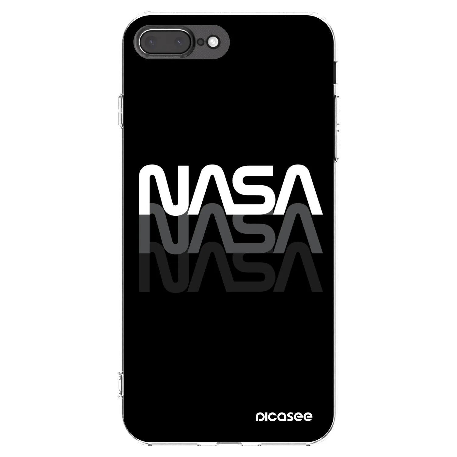 Picasee silikonska prozirna maskica za Apple iPhone 8 Plus - NASA Triple