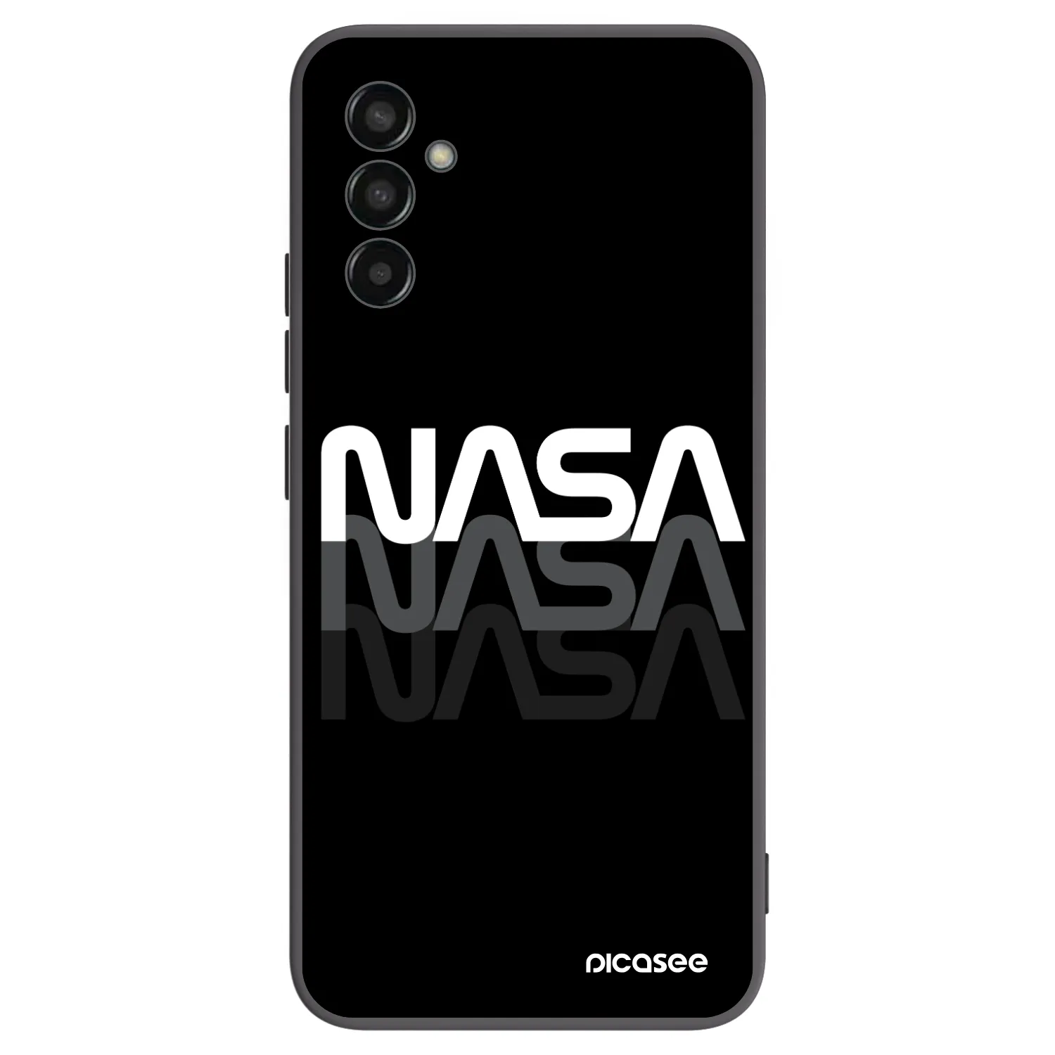 Picasee crna silikonska maskica za Samsung Galaxy M13 M135F - NASA Triple