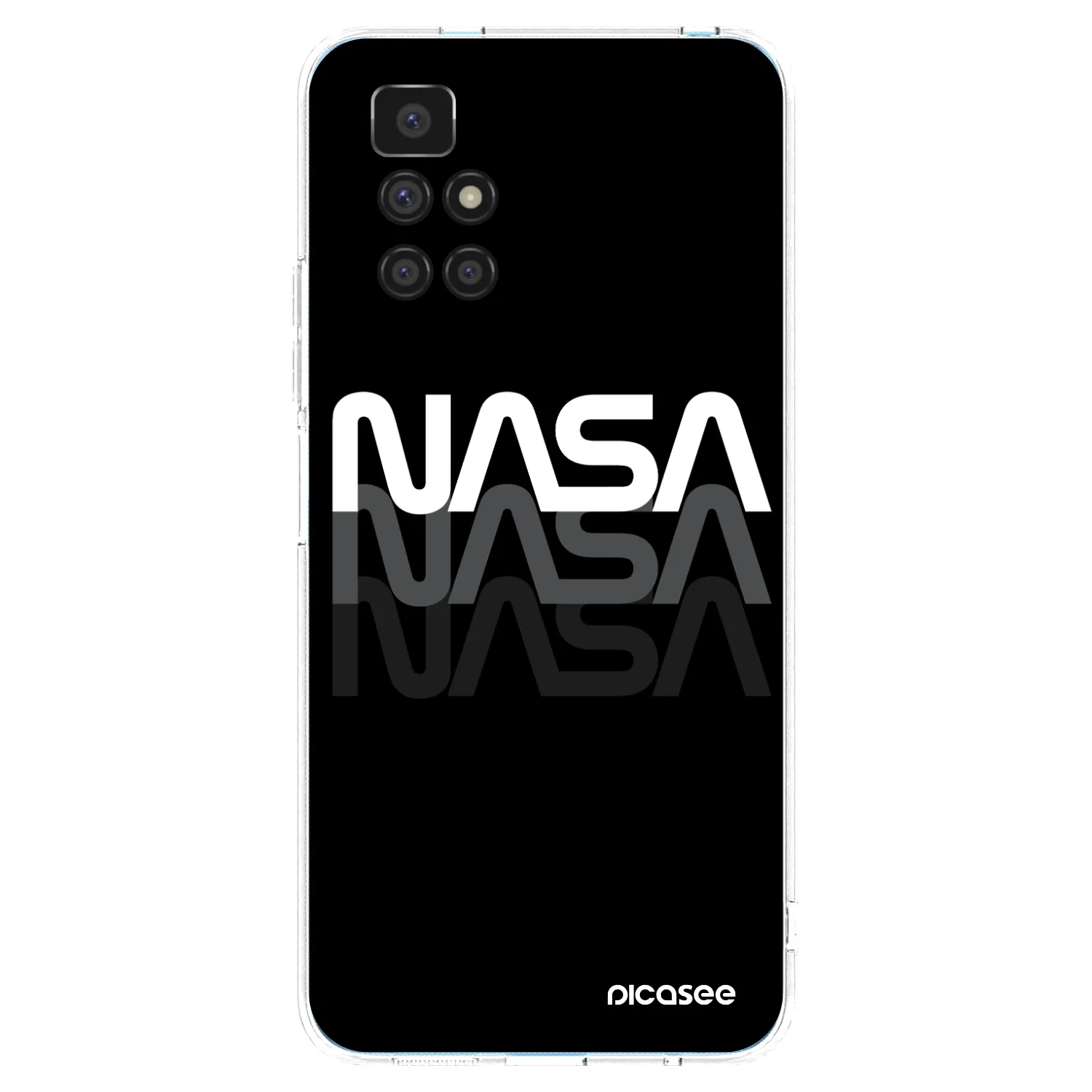 Picasee silikonska prozirna maskica za Xiaomi Redmi 10 (2022) - NASA Triple