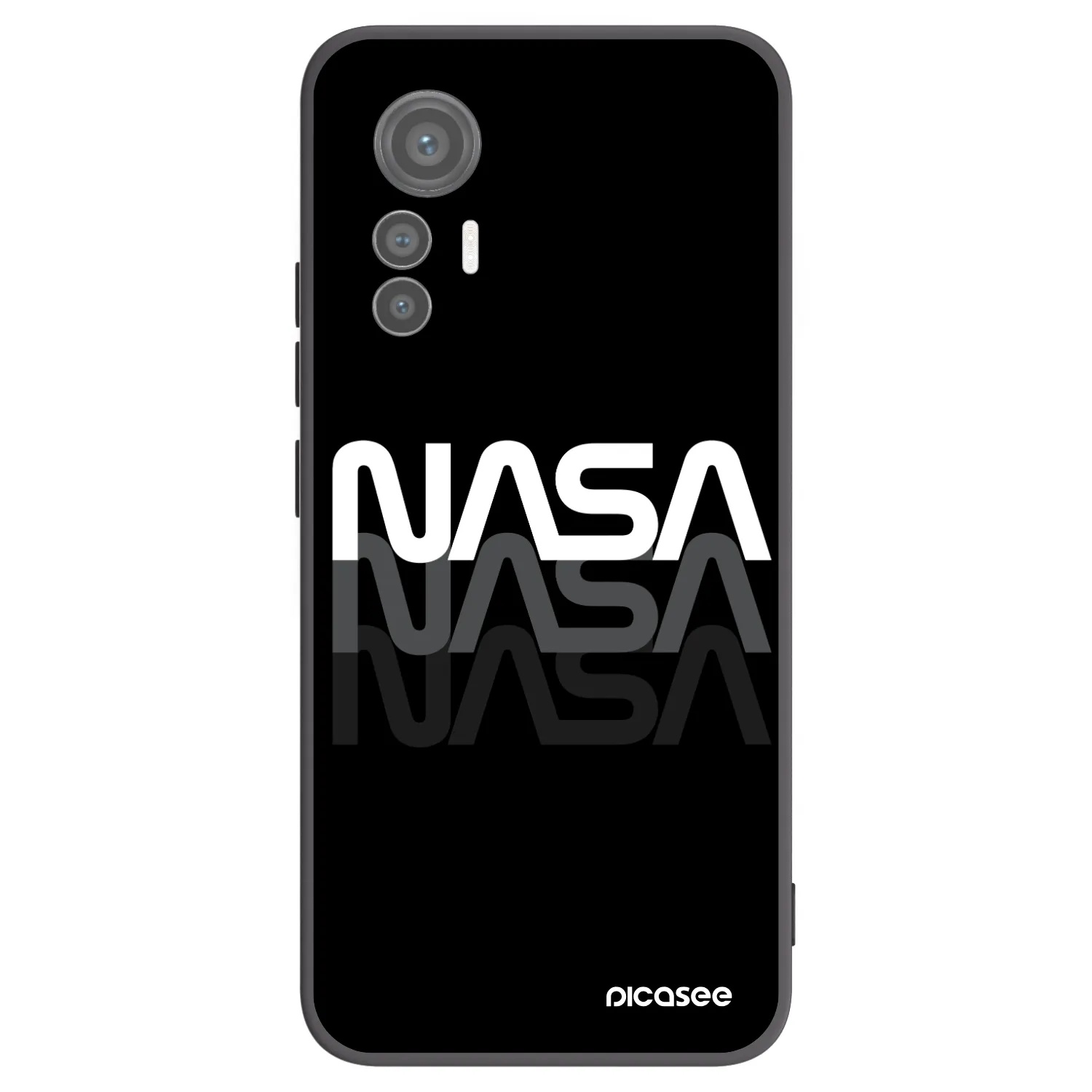Picasee crna silikonska maskica za Xiaomi 12 Lite - NASA Triple