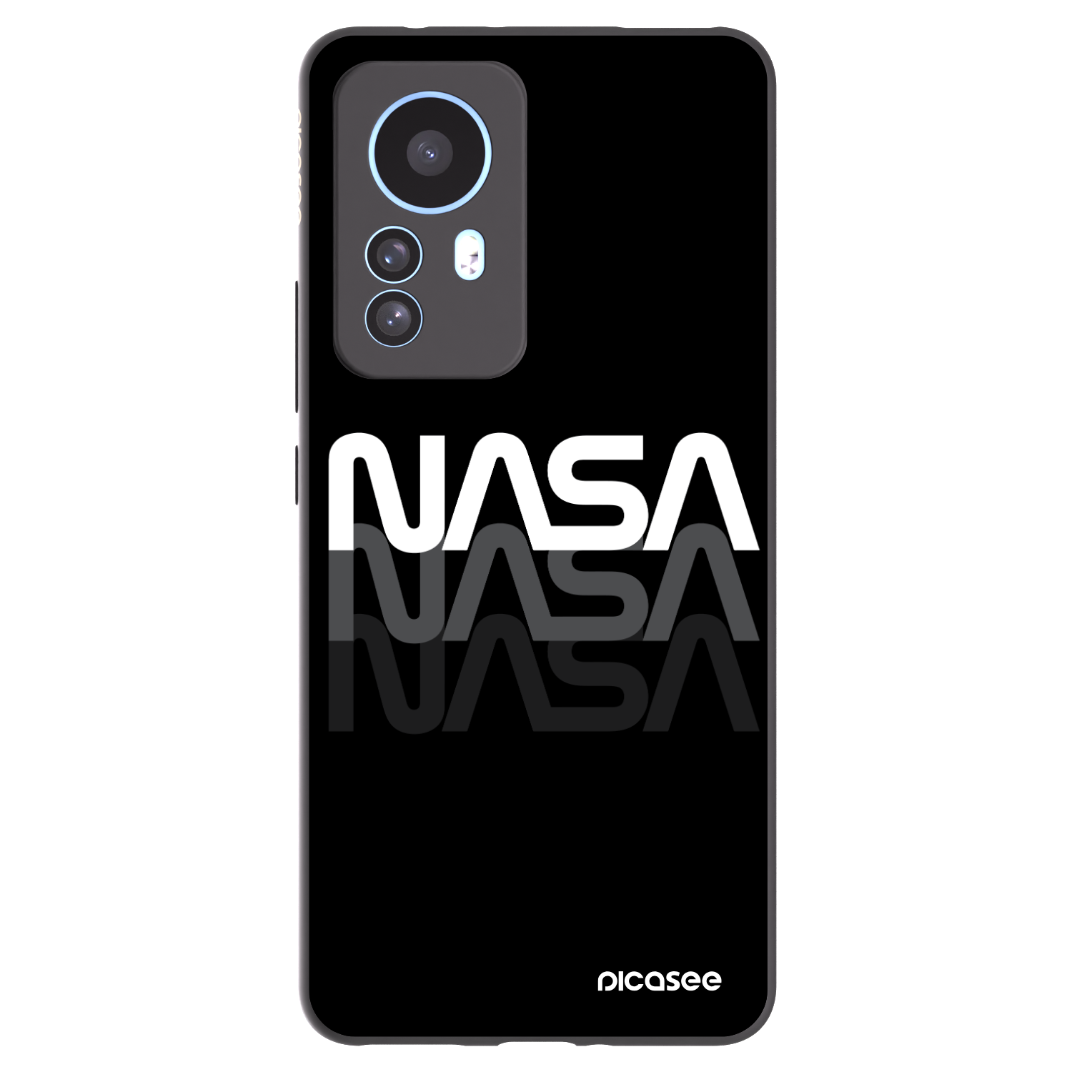 Picasee crna silikonska maskica za Xiaomi 12T Pro - NASA Triple