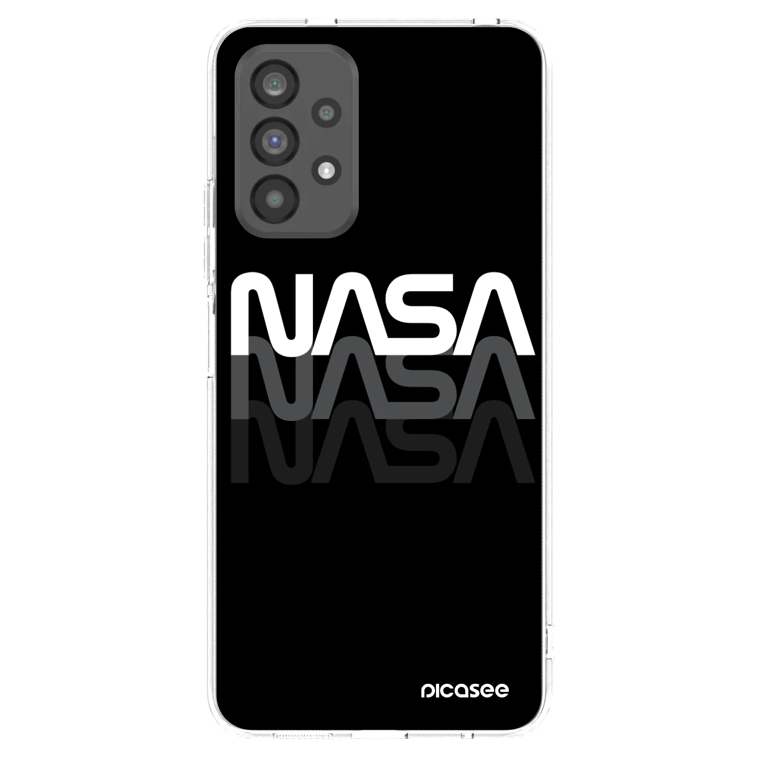 Picasee silikonska prozirna maskica za Samsung Galaxy A73 5G - NASA Triple