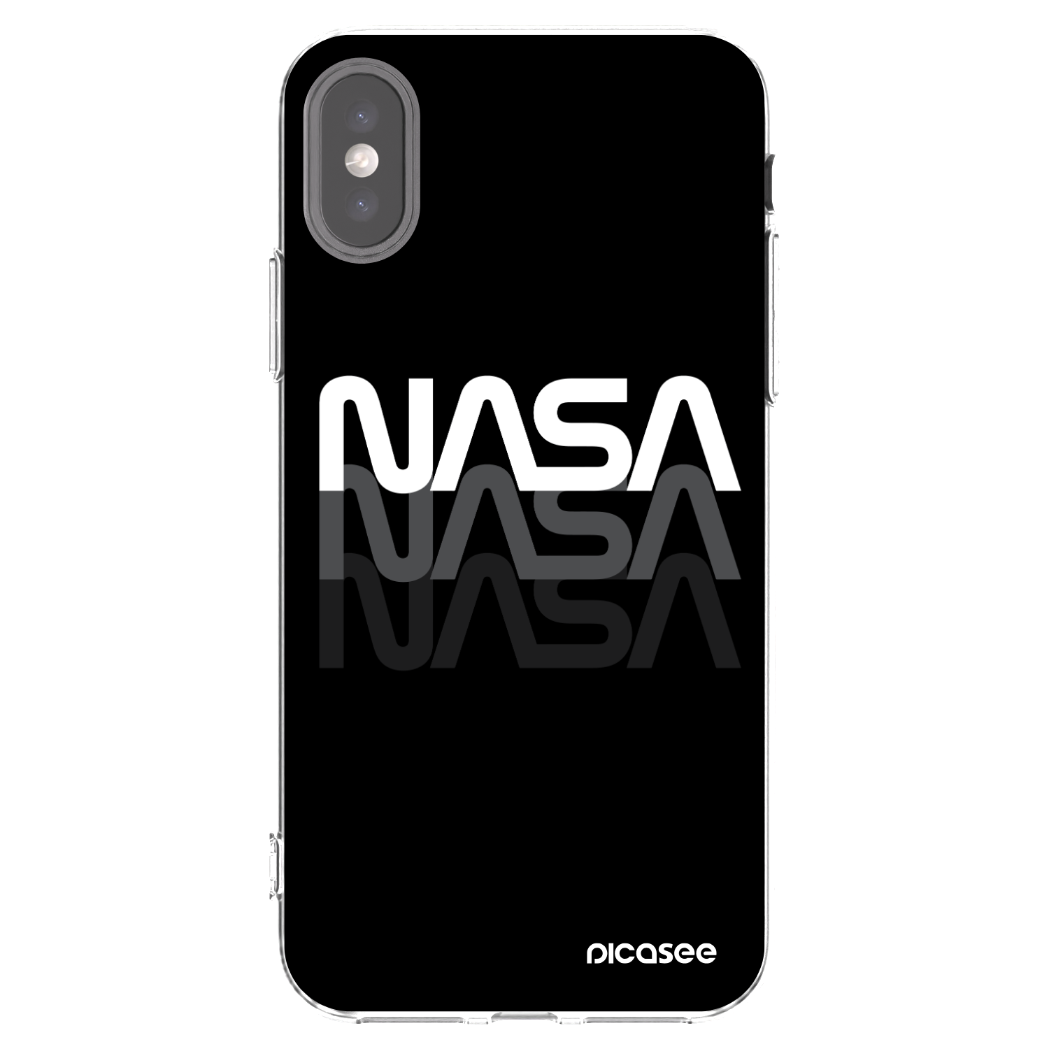 Picasee silikonska prozirna maskica za Apple iPhone X/XS - NASA Triple