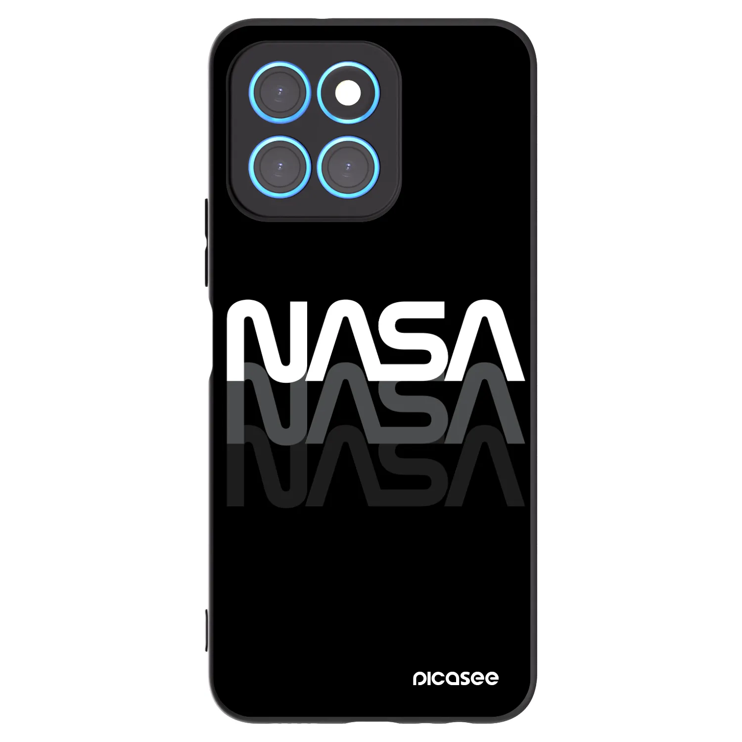 Picasee crna silikonska maskica za Honor X6 - NASA Triple