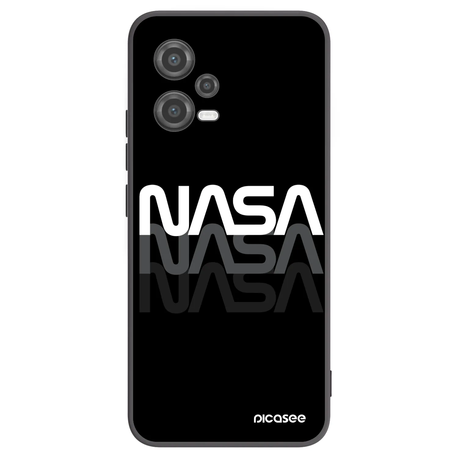 Picasee crna silikonska maskica za Xiaomi Poco X5 - NASA Triple