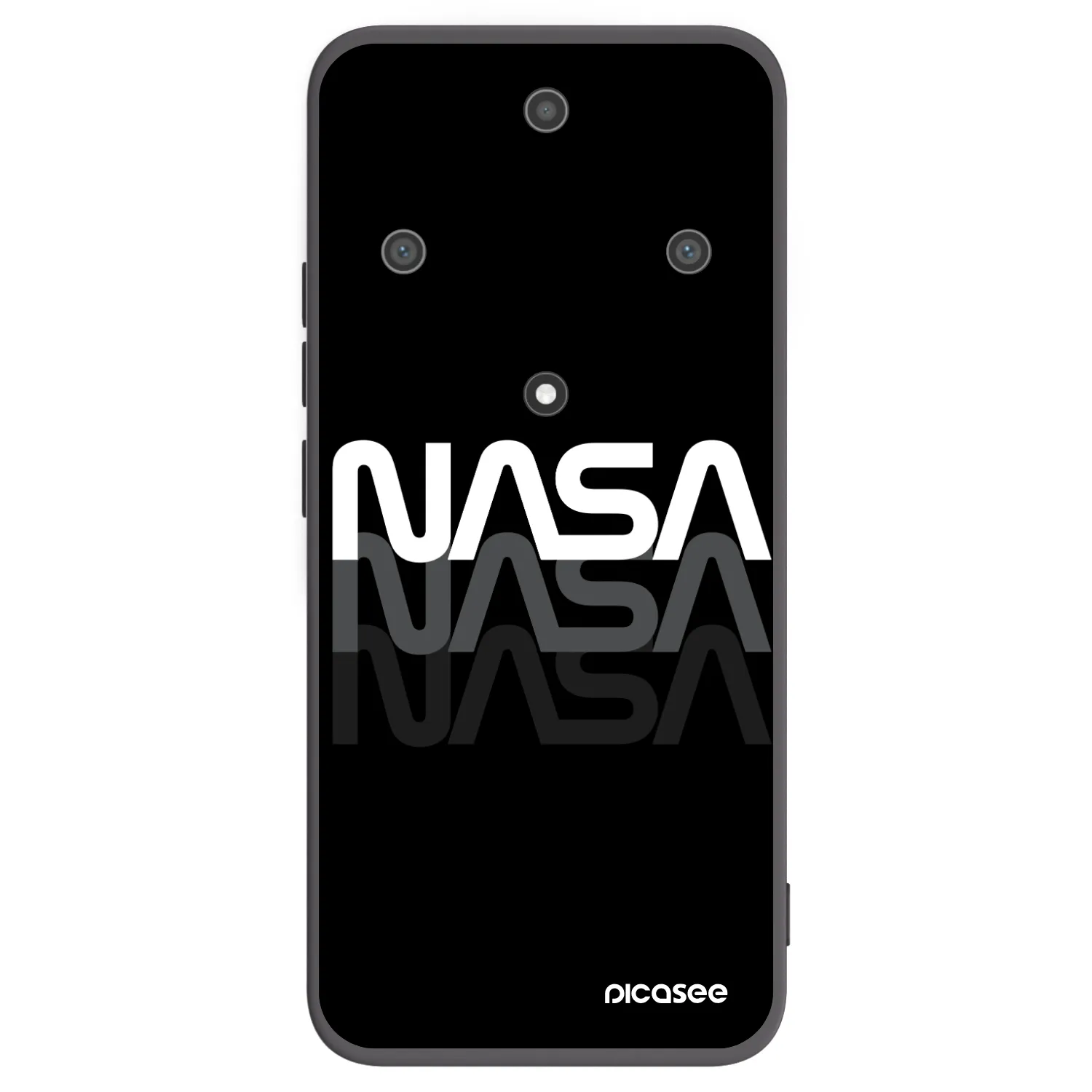Picasee crna silikonska maskica za Honor Magic5 Lite 5G - NASA Triple