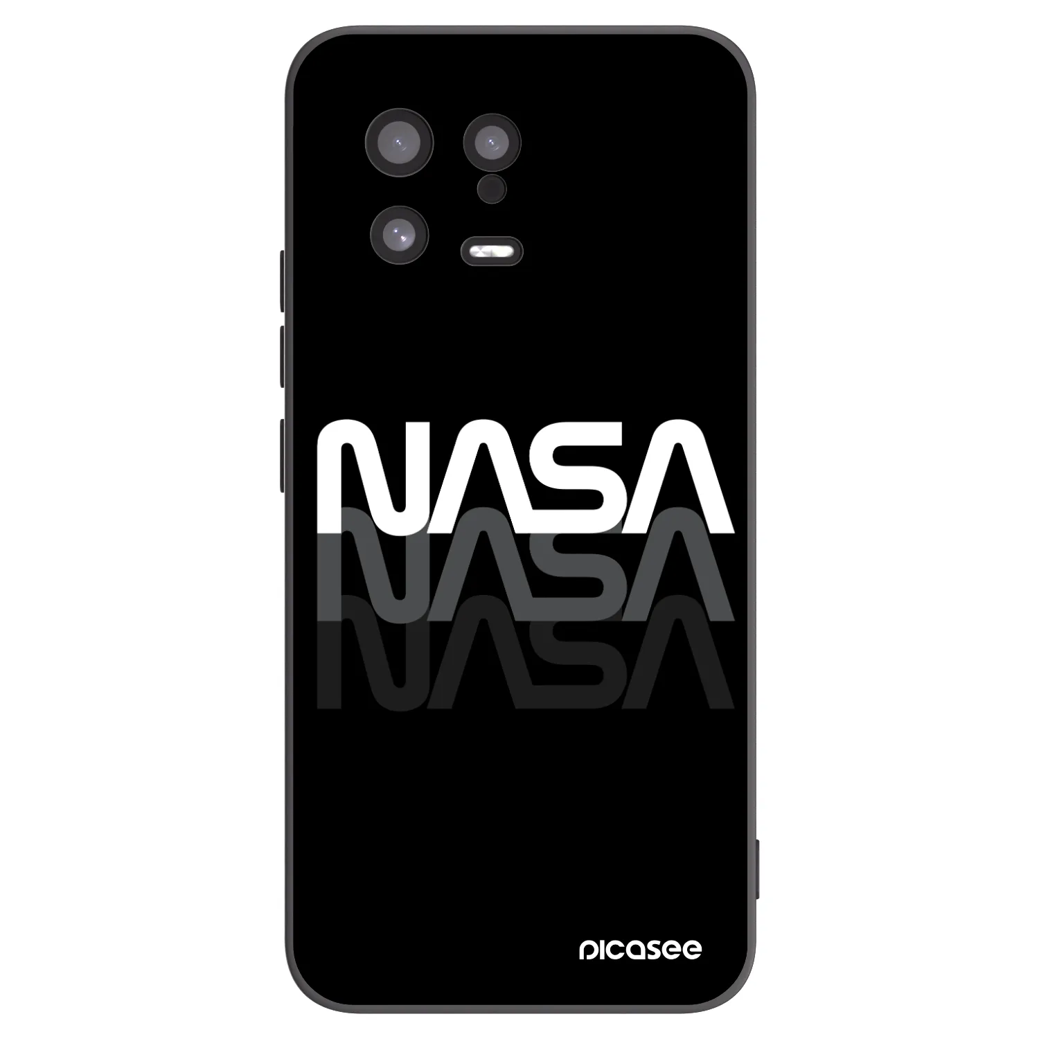 Picasee crna silikonska maskica za Xiaomi 13 - NASA Triple