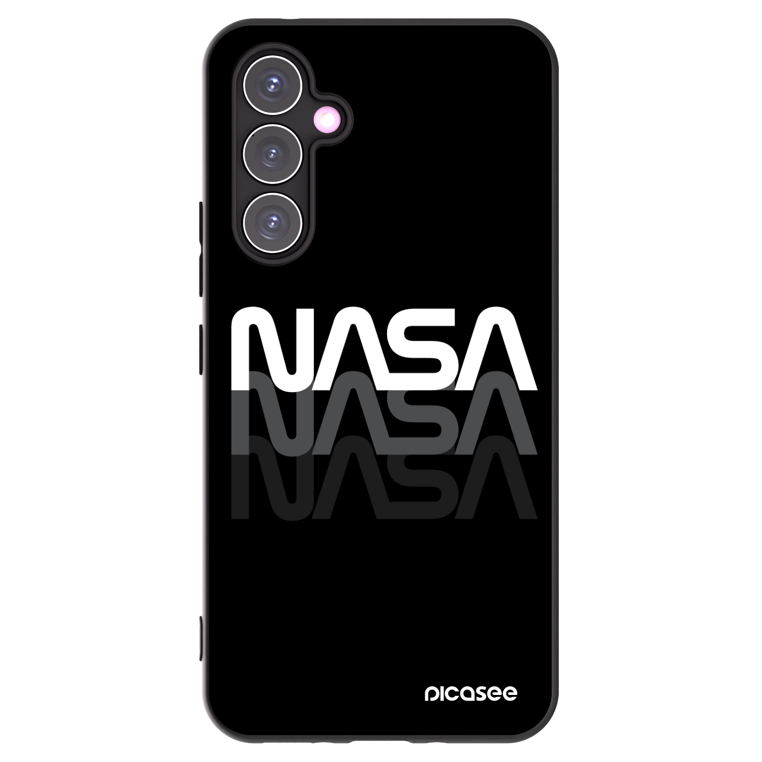Picasee crna silikonska maskica za Samsung Galaxy A54 5G A546B - NASA Triple