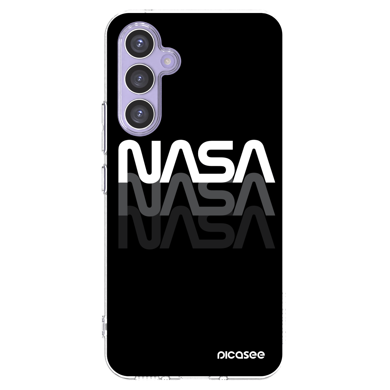 Picasee silikonska prozirna maskica za Samsung Galaxy A54 5G A546B - NASA Triple