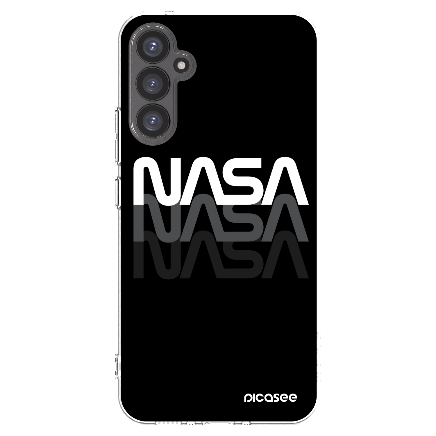 Picasee silikonska prozirna maskica za Samsung Galaxy A34 5G A346B - NASA Triple