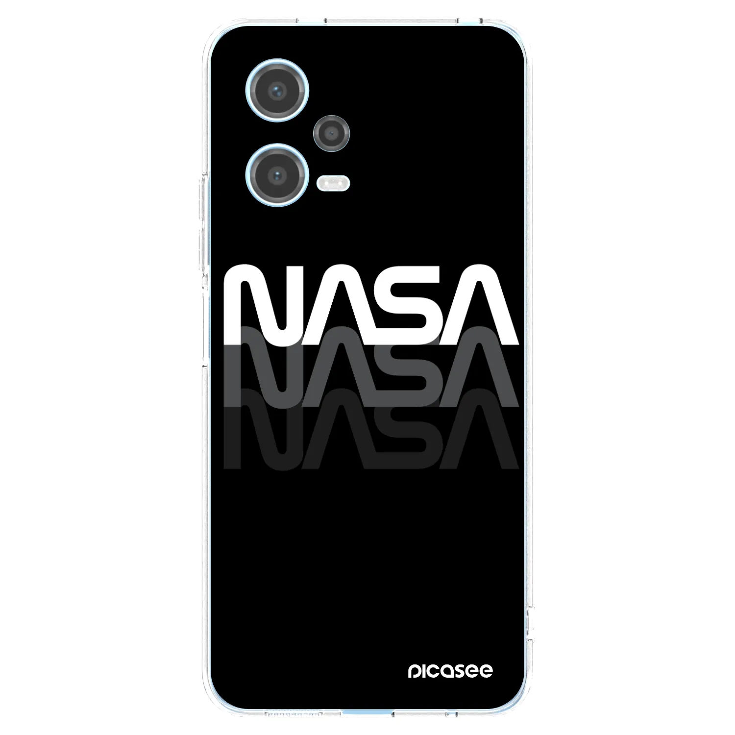 Picasee silikonska prozirna maskica za Xiaomi Redmi Note 12 5G - NASA Triple