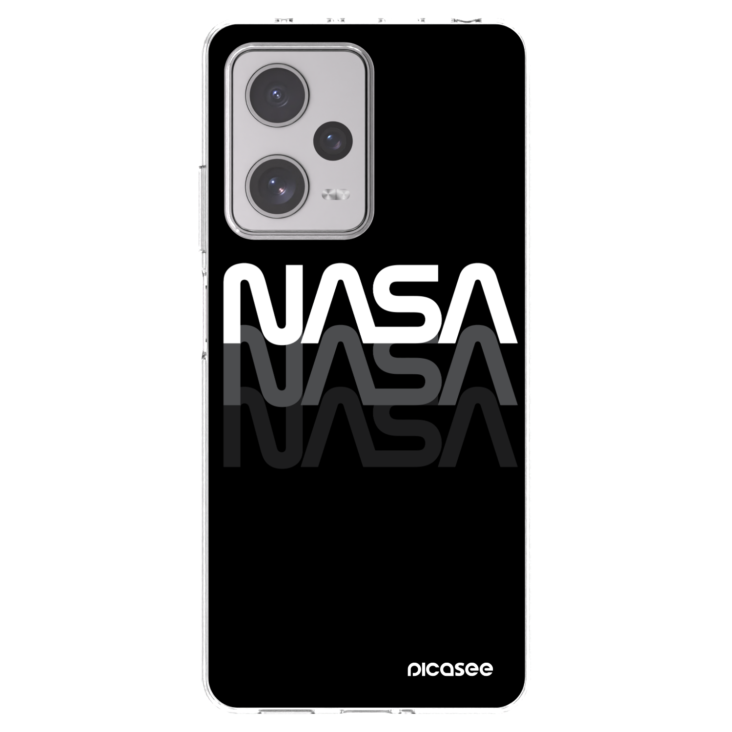 Picasee silikonska prozirna maskica za Xiaomi Redmi Note 12 Pro+ 5G - NASA Triple