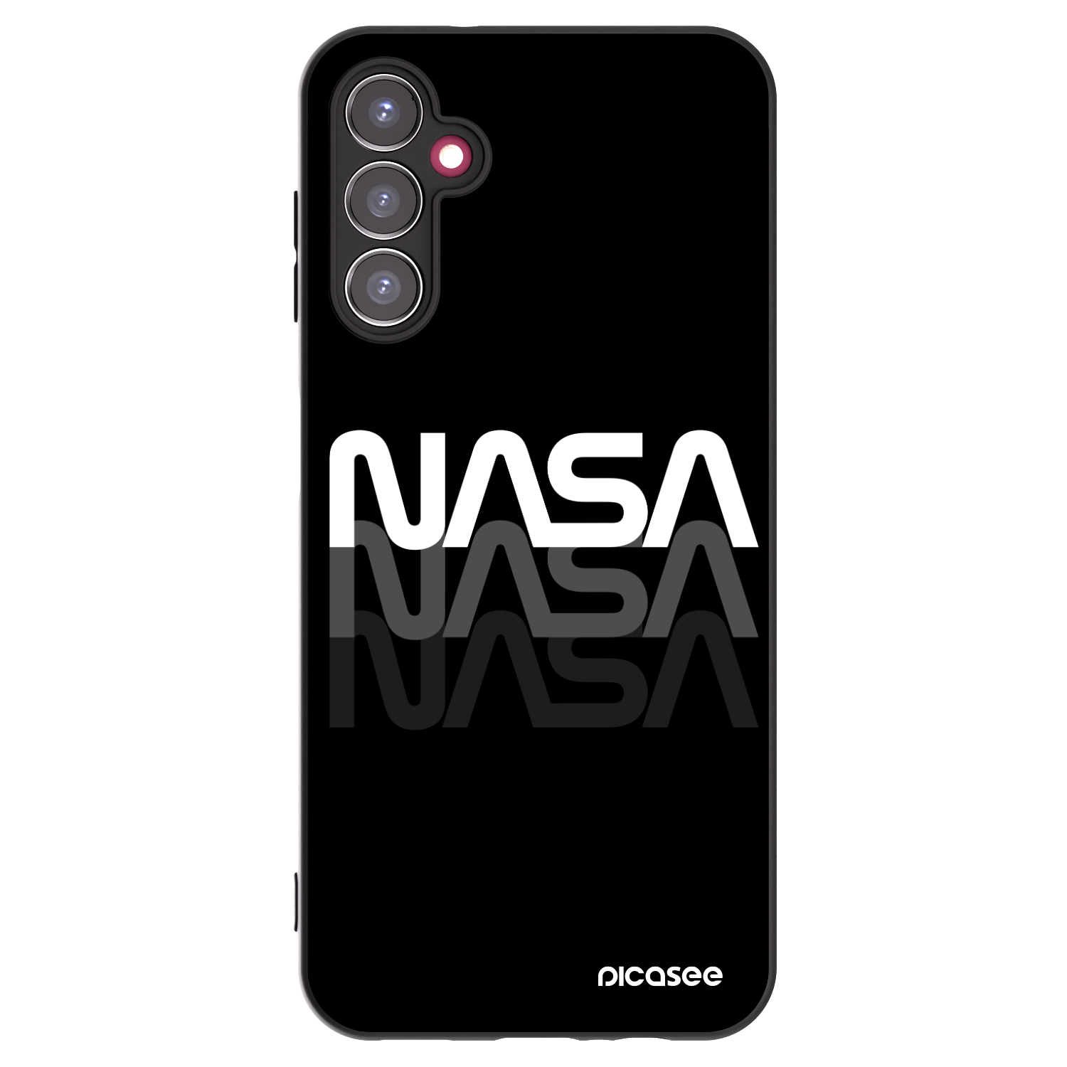 Picasee crna silikonska maskica za Samsung Galaxy A14 4G A145R - NASA Triple