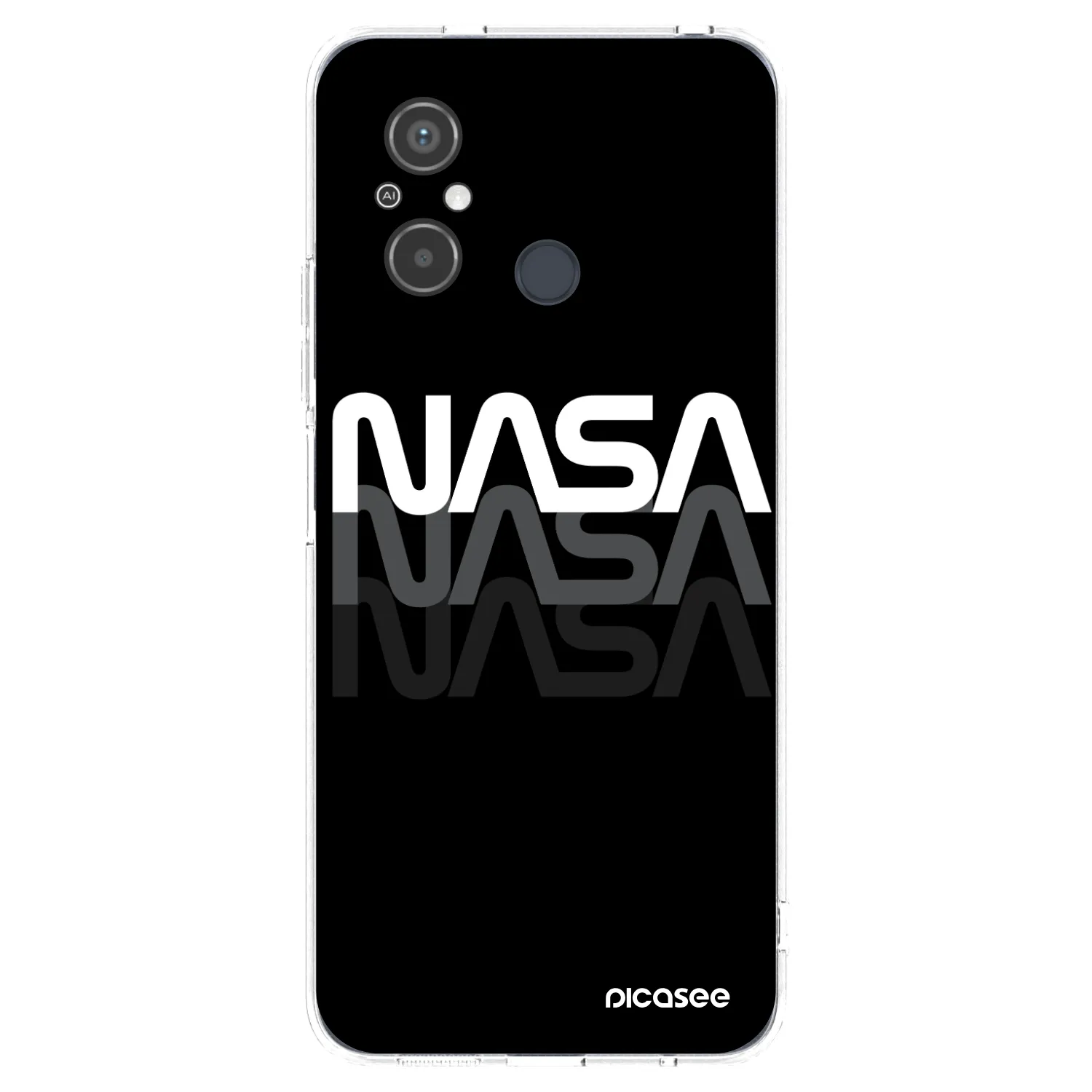 Picasee silikonska prozirna maskica za Xiaomi Redmi 12C - NASA Triple