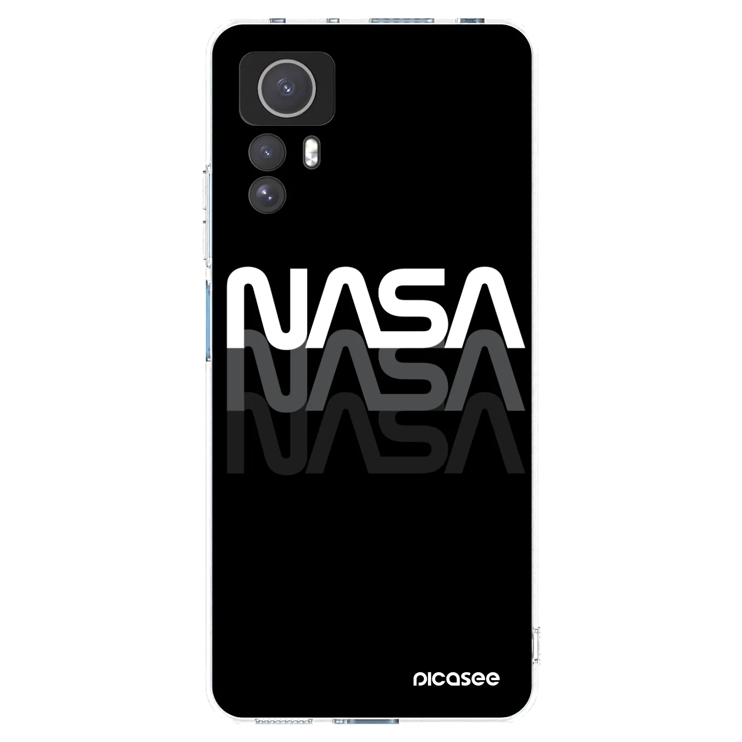 Picasee silikonska prozirna maskica za Xiaomi Redmi Note 12S - NASA Triple