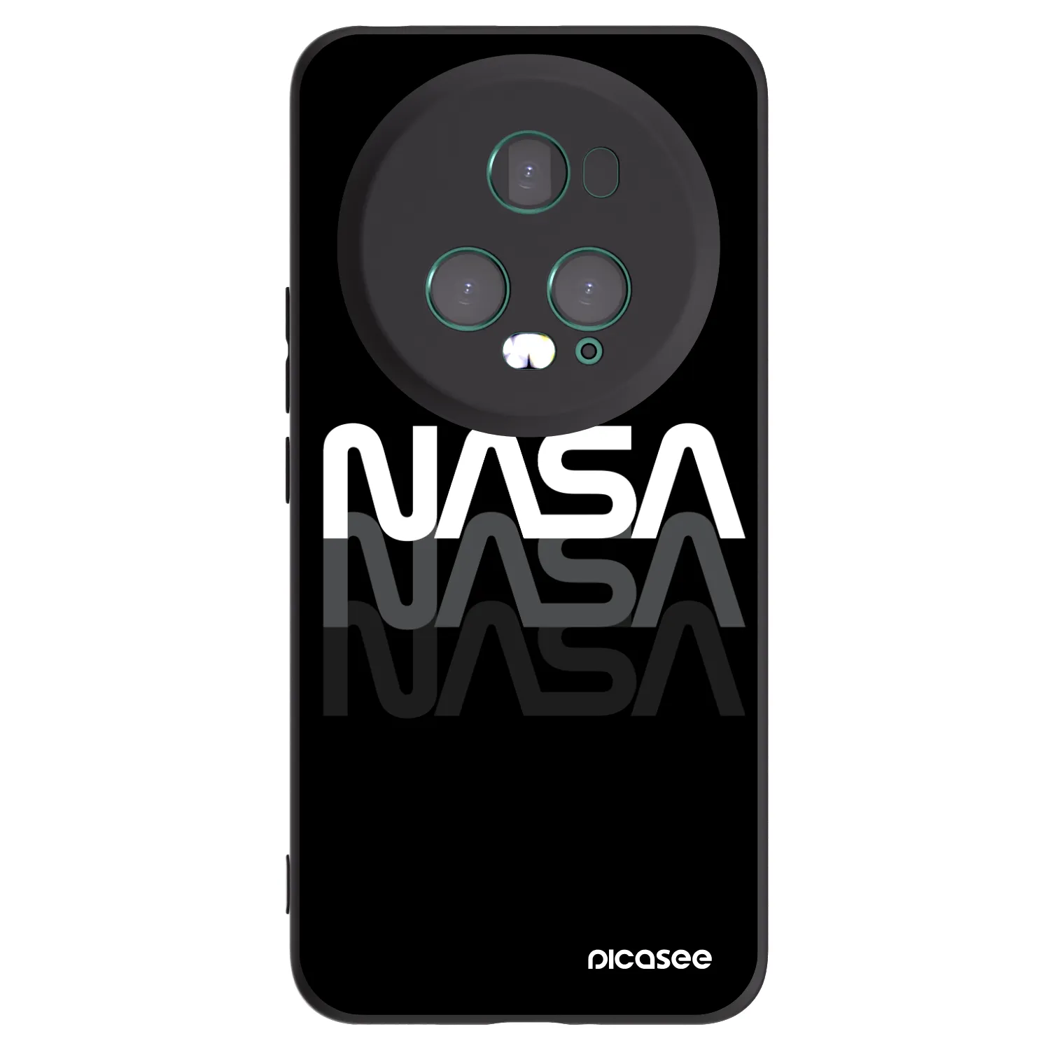 Picasee crna silikonska maskica za Honor Magic5 Pro - NASA Triple