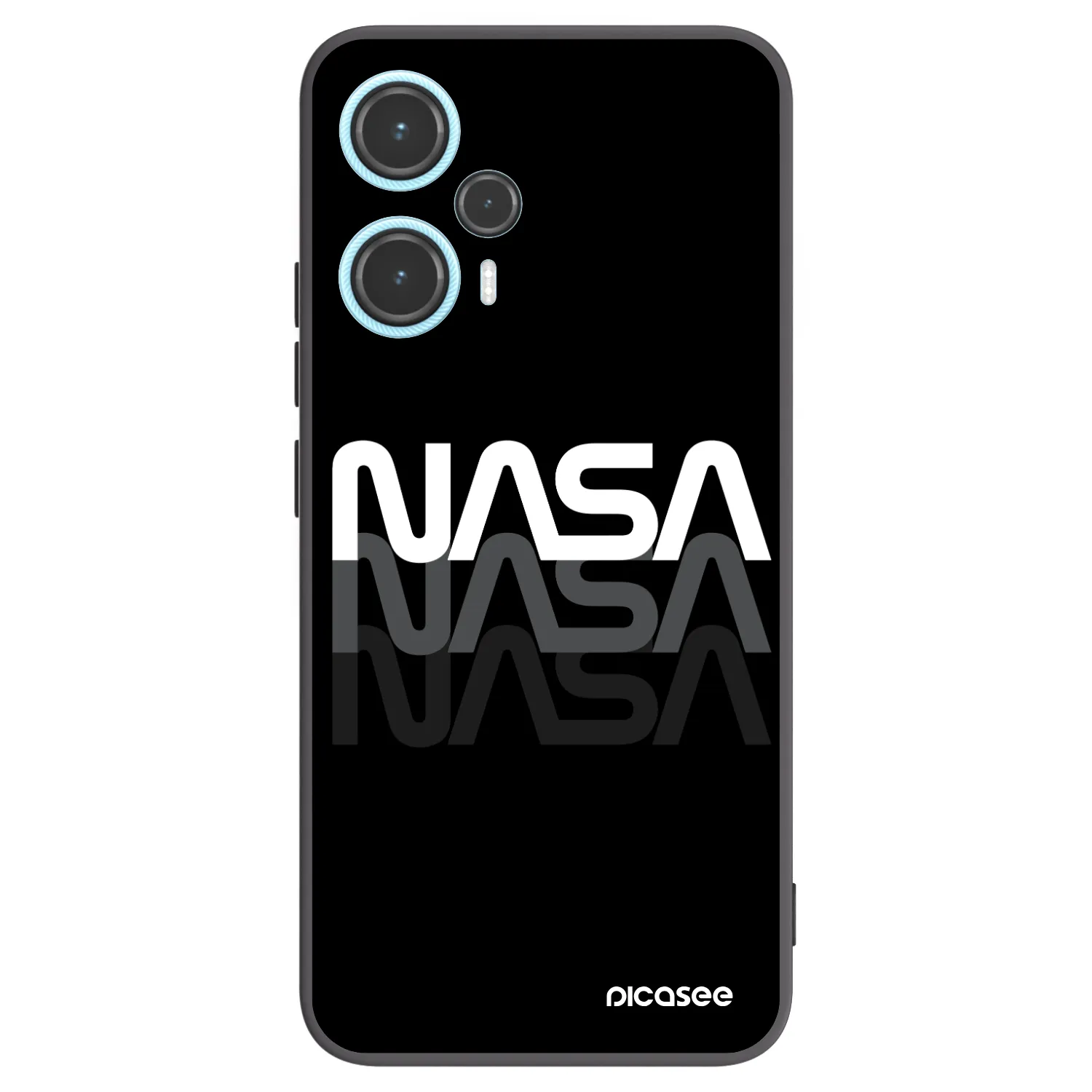 Picasee crna silikonska maskica za Xiaomi Poco F5 - NASA Triple