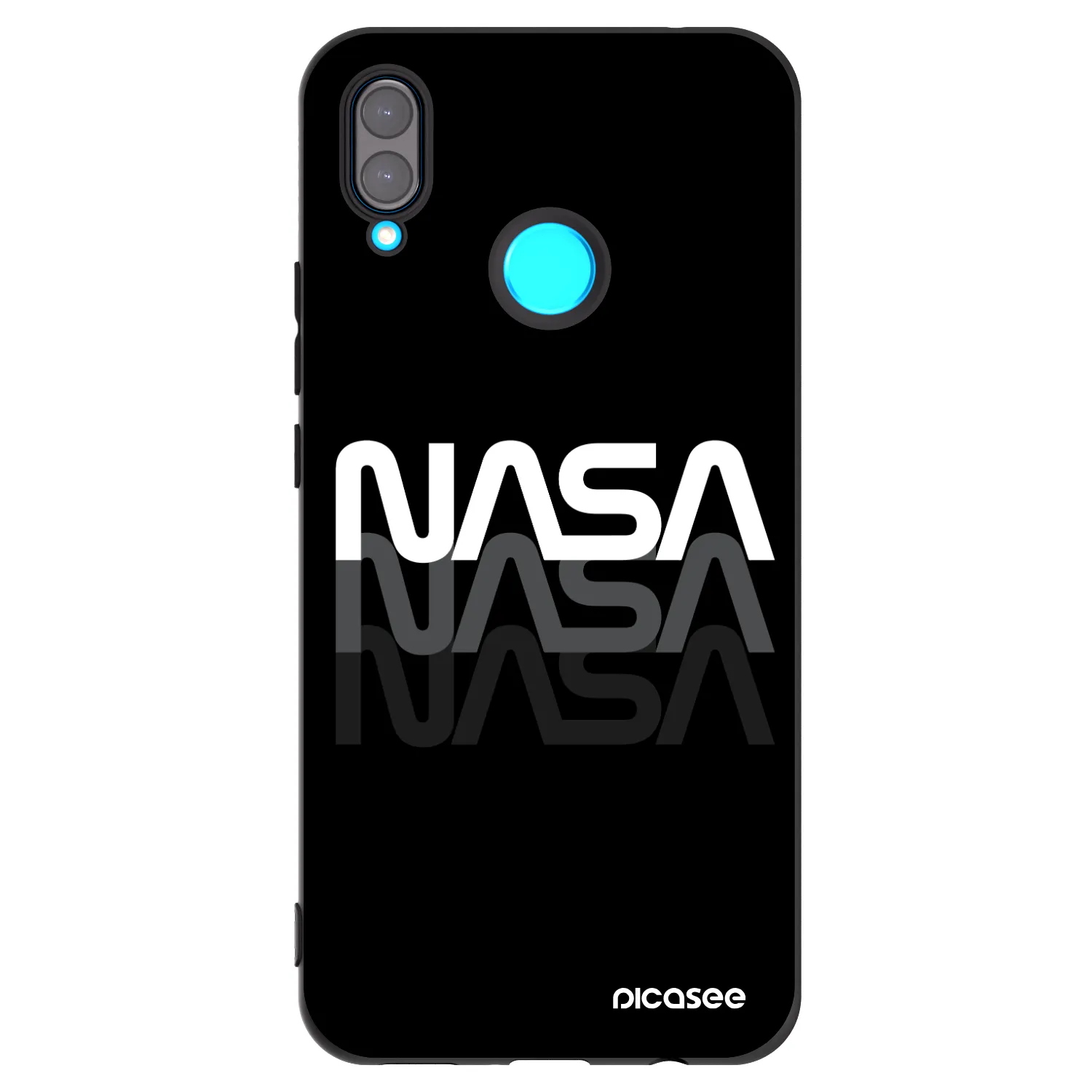 Picasee crna silikonska maskica za Huawei Nova 3i - NASA Triple