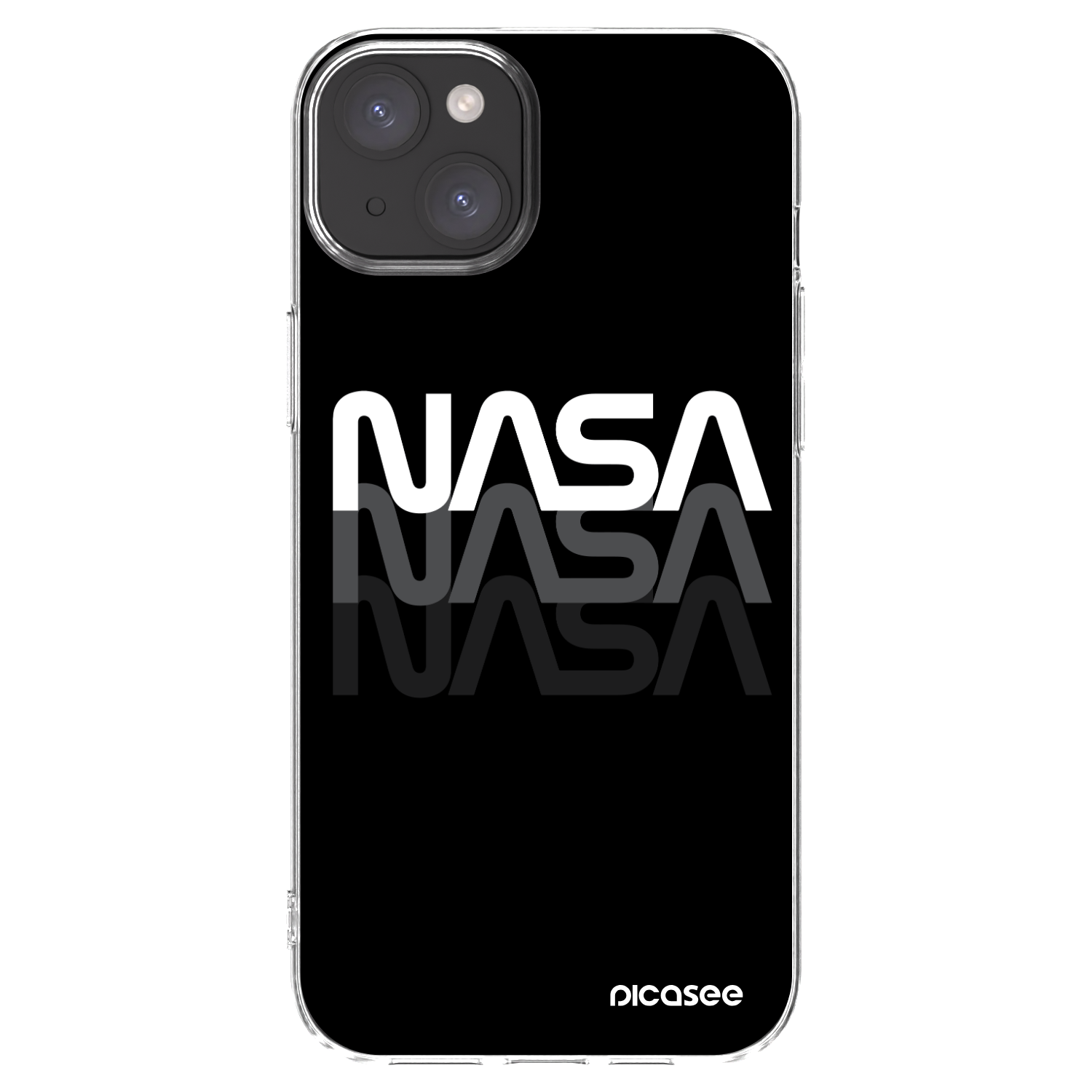 Picasee silikonska prozirna maskica za Apple iPhone 15 Plus - NASA Triple