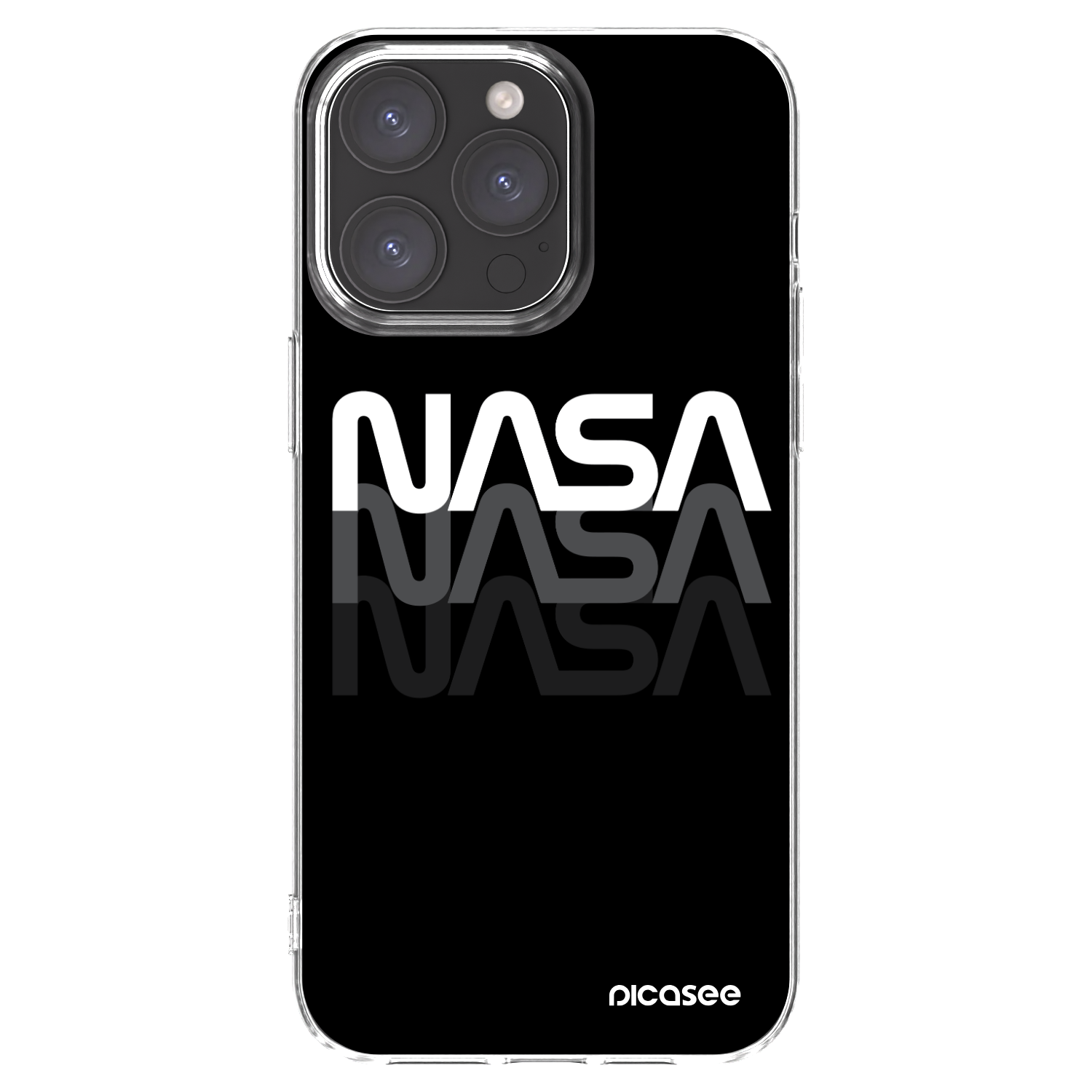 Picasee silikonska prozirna maskica za Apple iPhone 15 Pro Max - NASA Triple