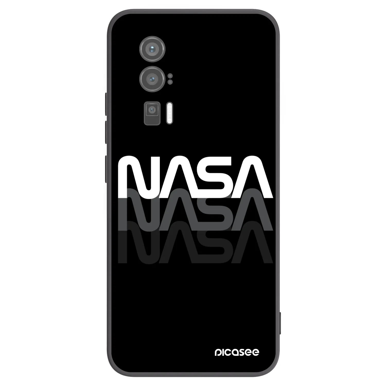 Picasee crna silikonska maskica za Xiaomi Poco F5 Pro 5G - NASA Triple