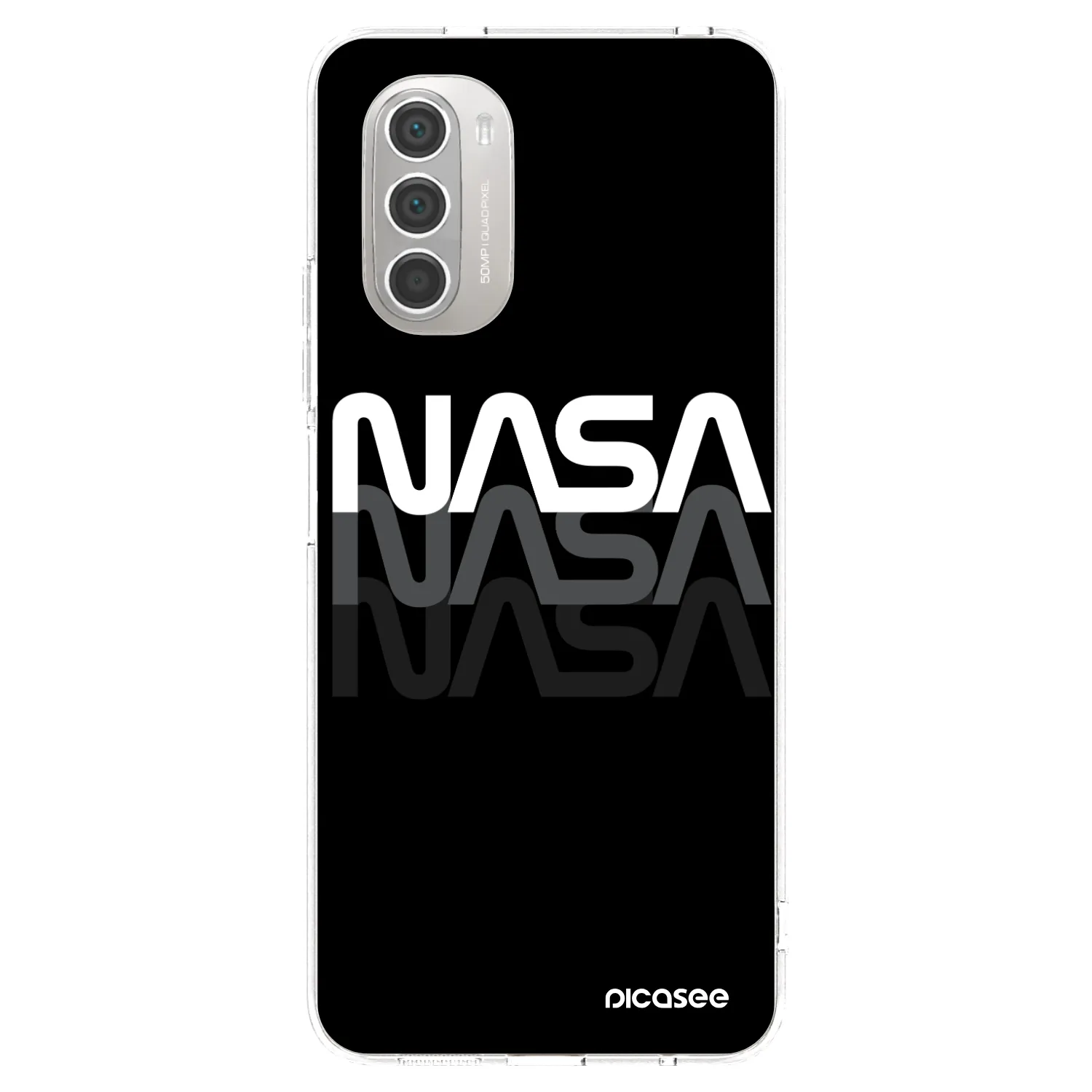 Picasee silikonska prozirna maskica za Motorola Moto G51 - NASA Triple